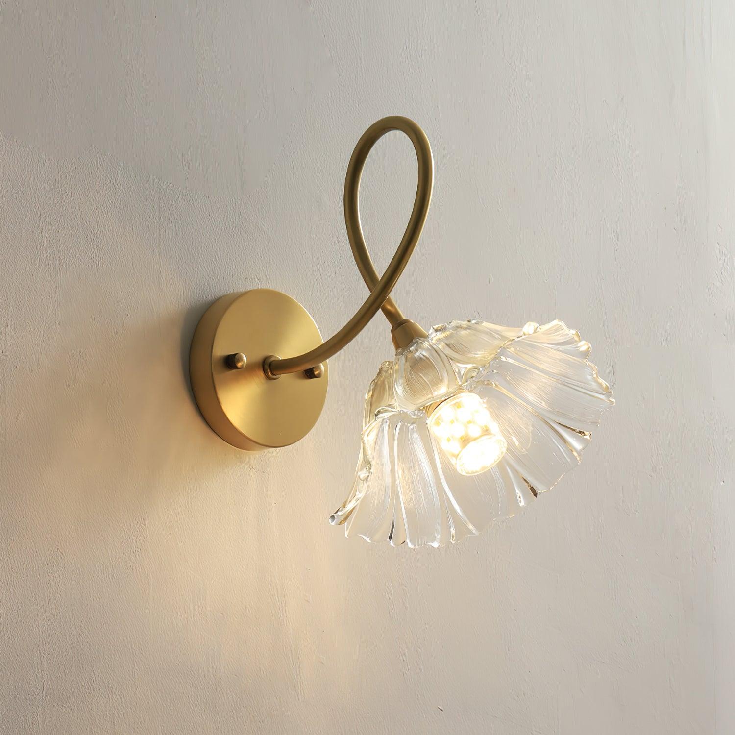 Aurora Glass Petal Hardwire Wall Lmap - Neutralighting
