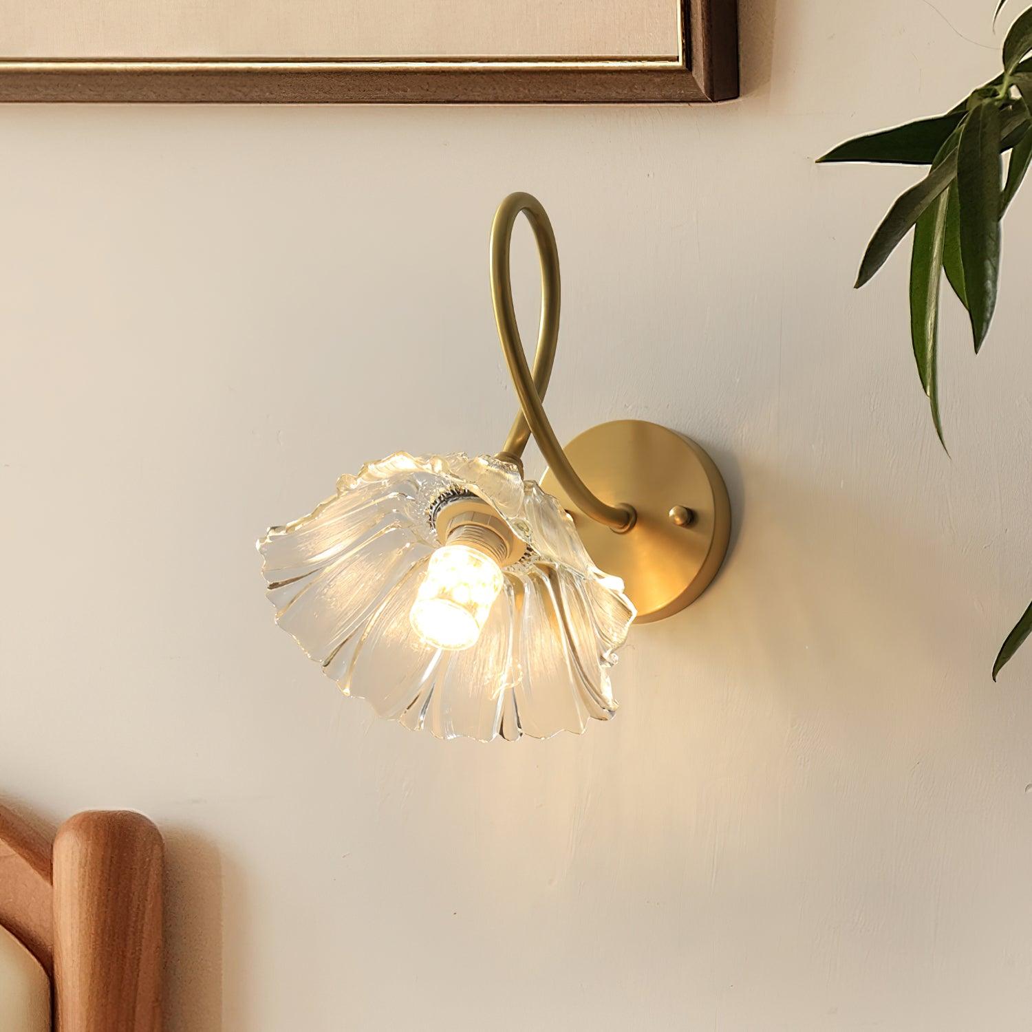 Aurora Glass Petal Hardwire Wall Lmap - Neutralighting