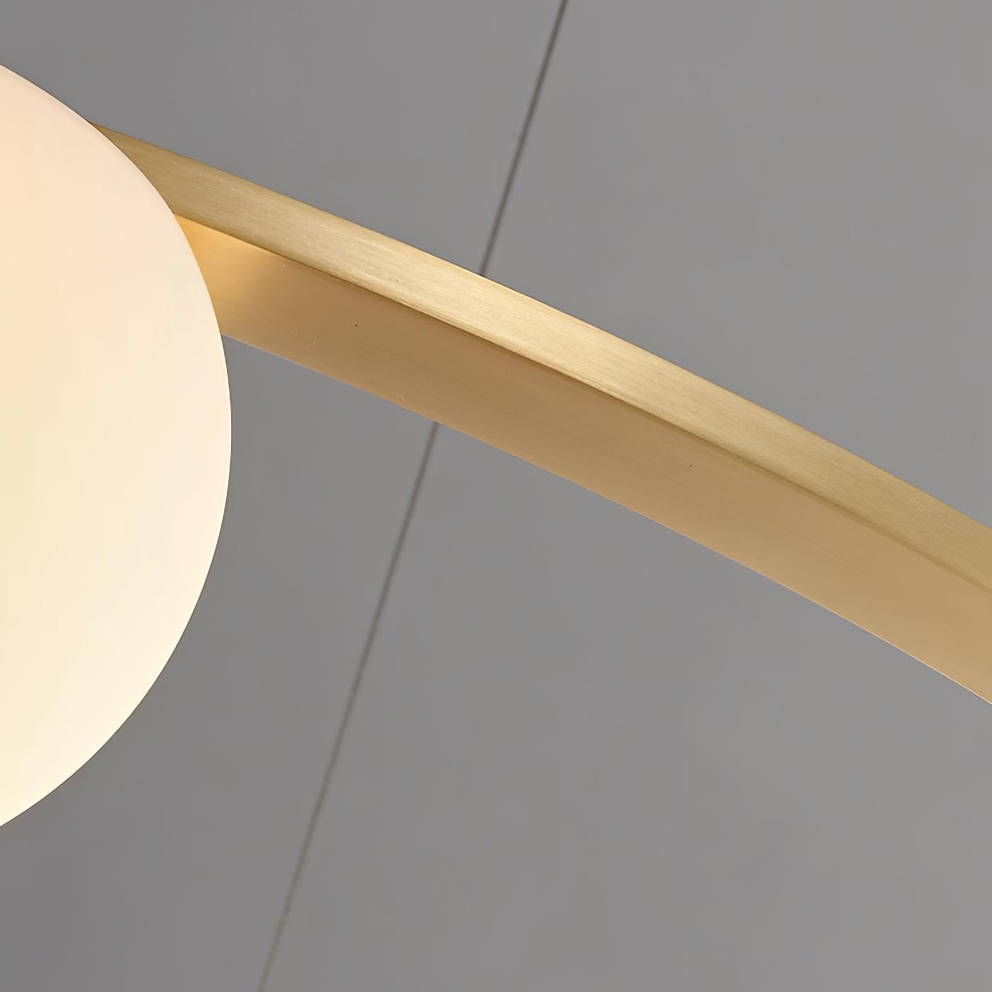 Chandelier Glass Globes Metal Ring Gold Finish Modern - Neutralighting