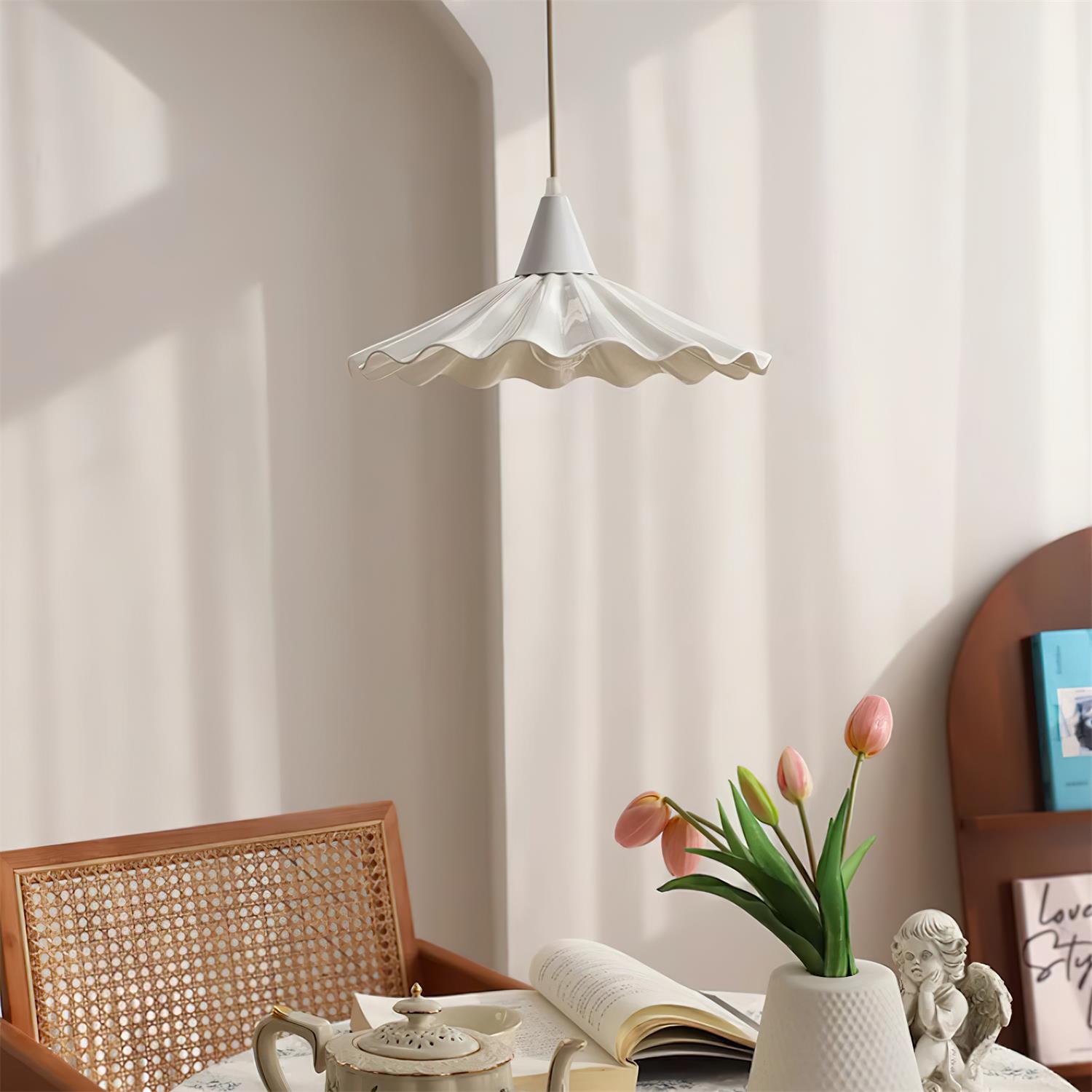 Rivora White Ceramic Pendant Light - Neutralighting