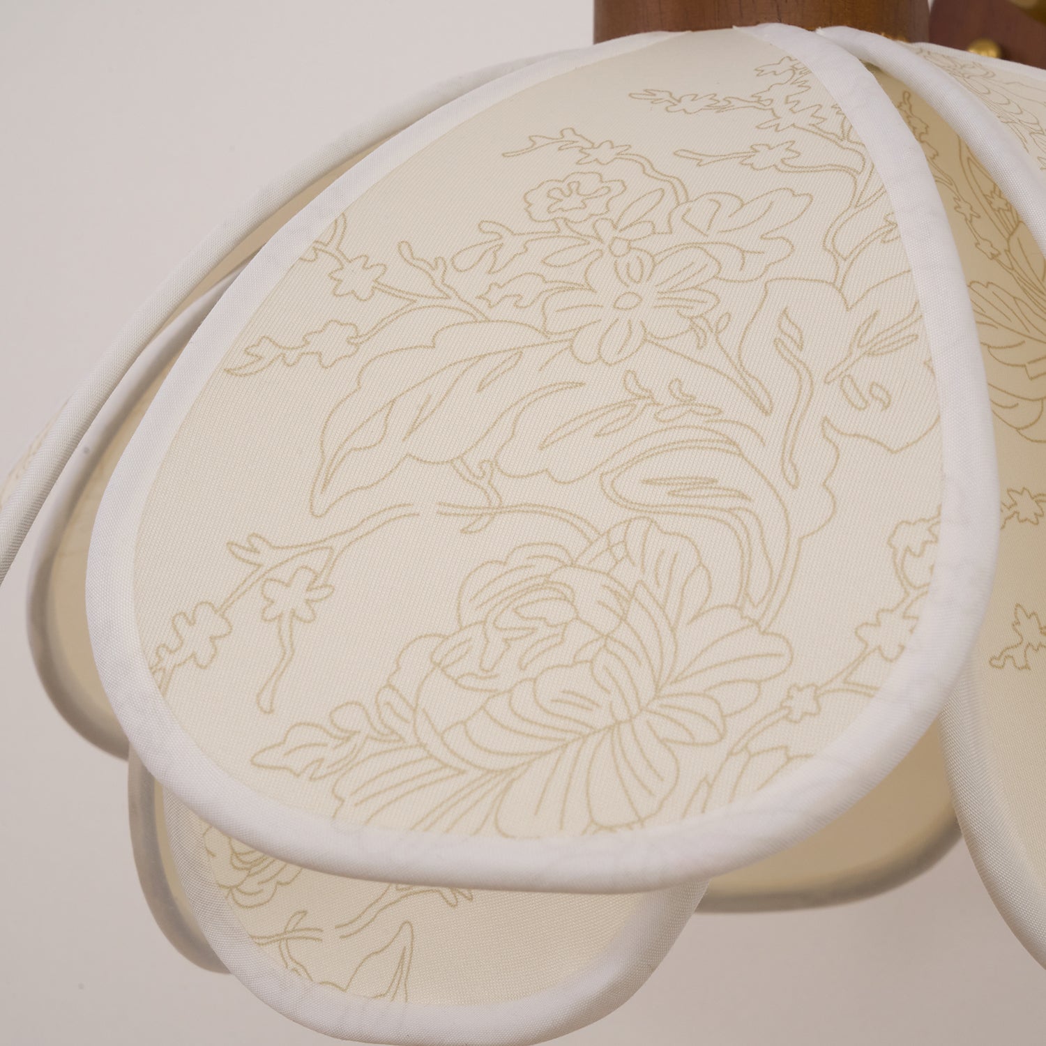 Yuki Wall Lamp Floral Wood Fabirc - Neutralighting