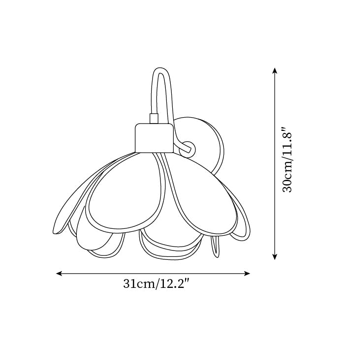 Florayne Vintage Floral Glass Wall Lamp - Neutralighting