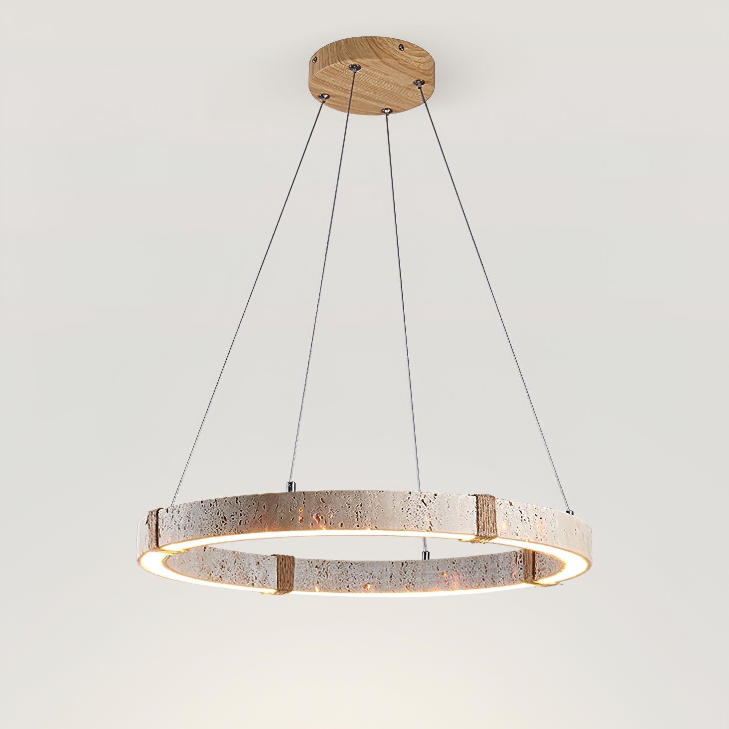 Ritta Ring Travertine Pendant Light - Neutralighting