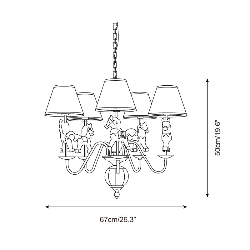 Delfio Carousel Chandelier - Neutralighting