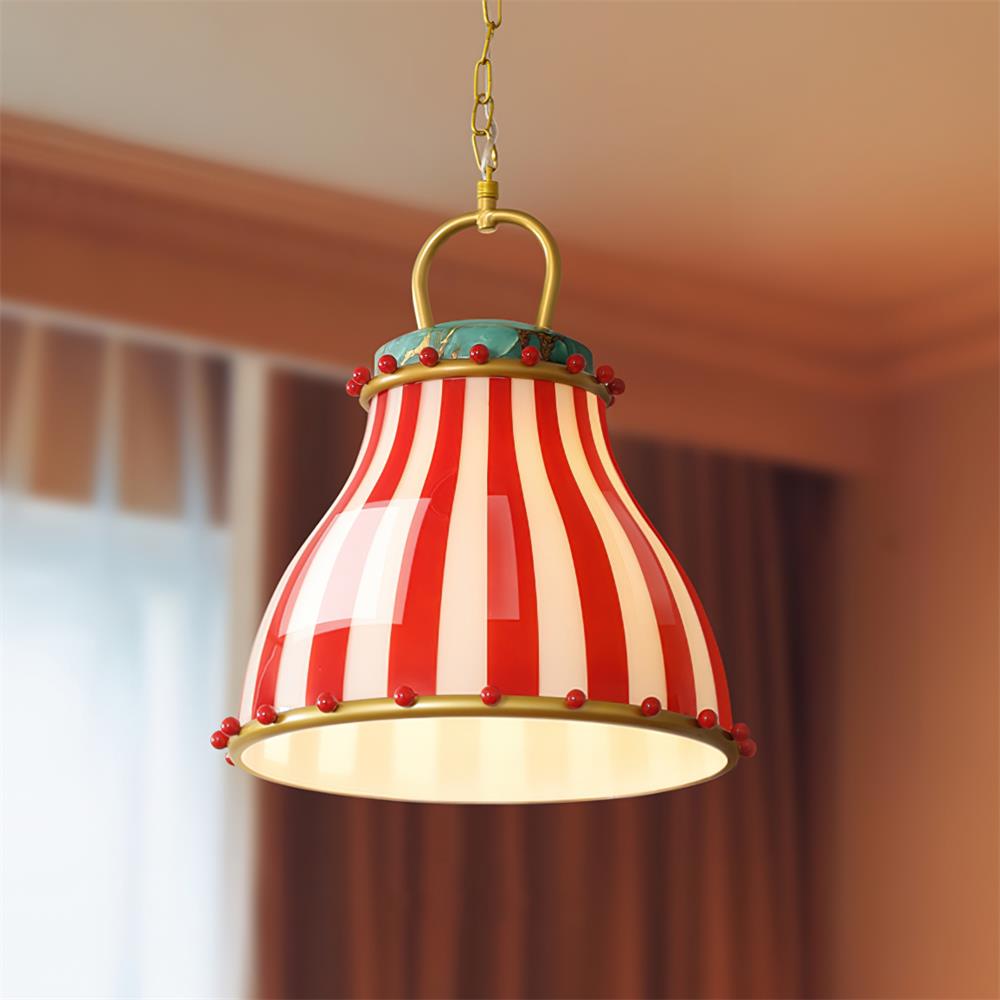 Red and white stripes Glass Pendant Lamp - Neutralighting