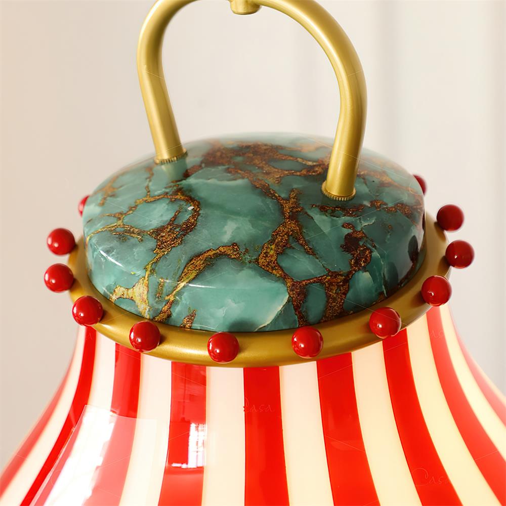 Red and white stripes Glass Pendant Lamp - Neutralighting