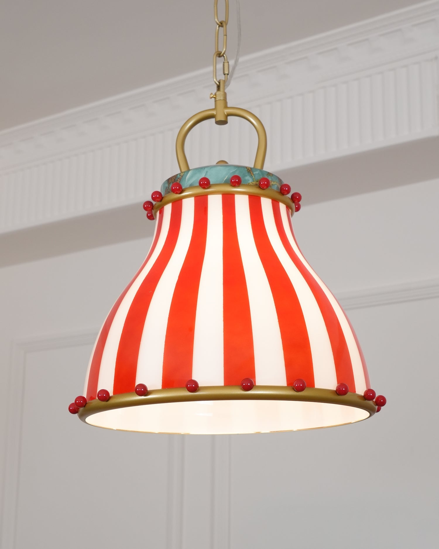 Red and white stripes Glass Pendant Lamp - Neutralighting