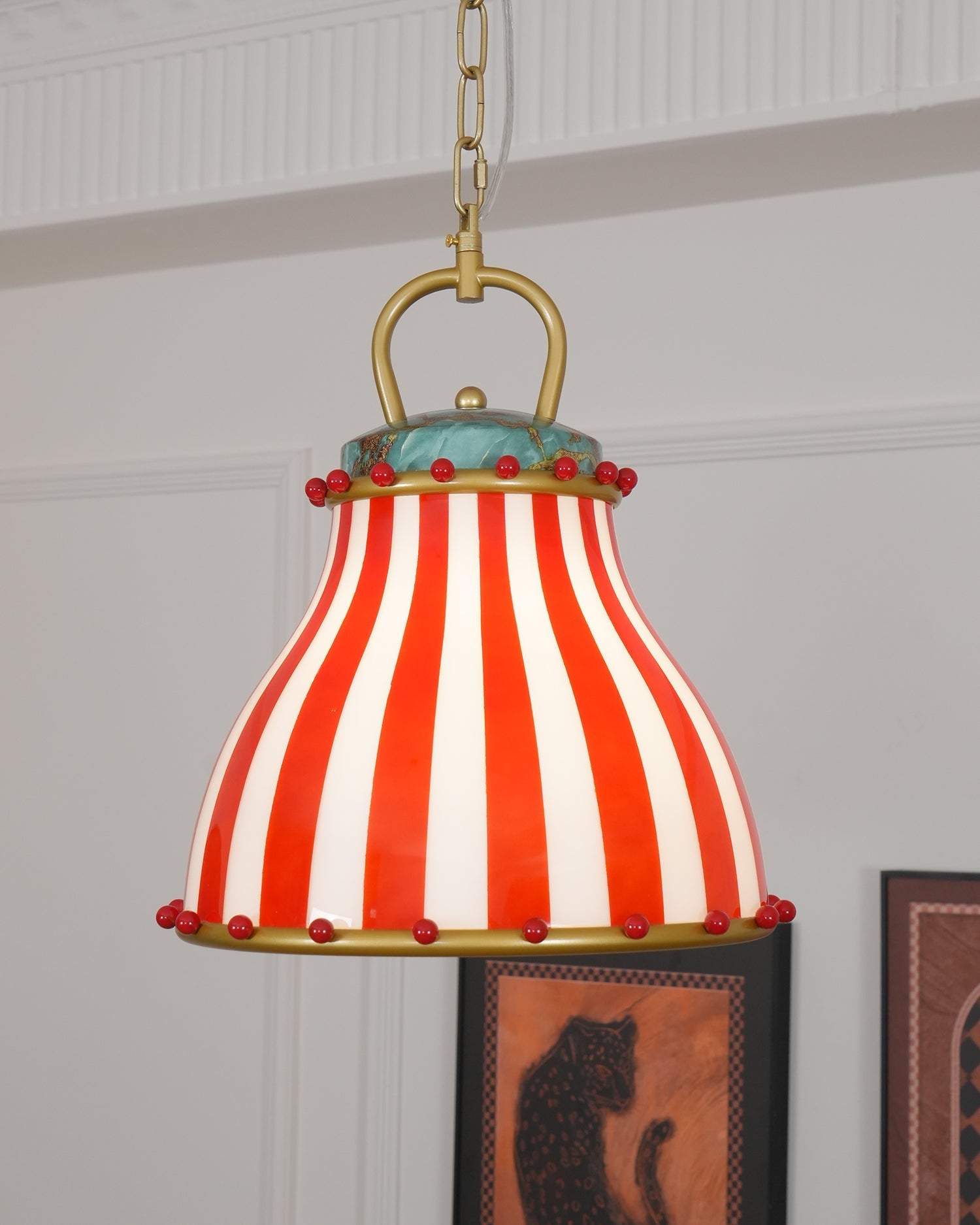 Red and white stripes Glass Pendant Lamp - Neutralighting