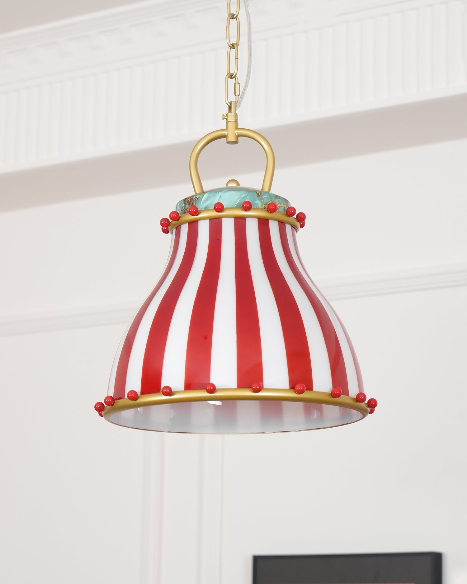 Red and white stripes Glass Pendant Lamp - Neutralighting