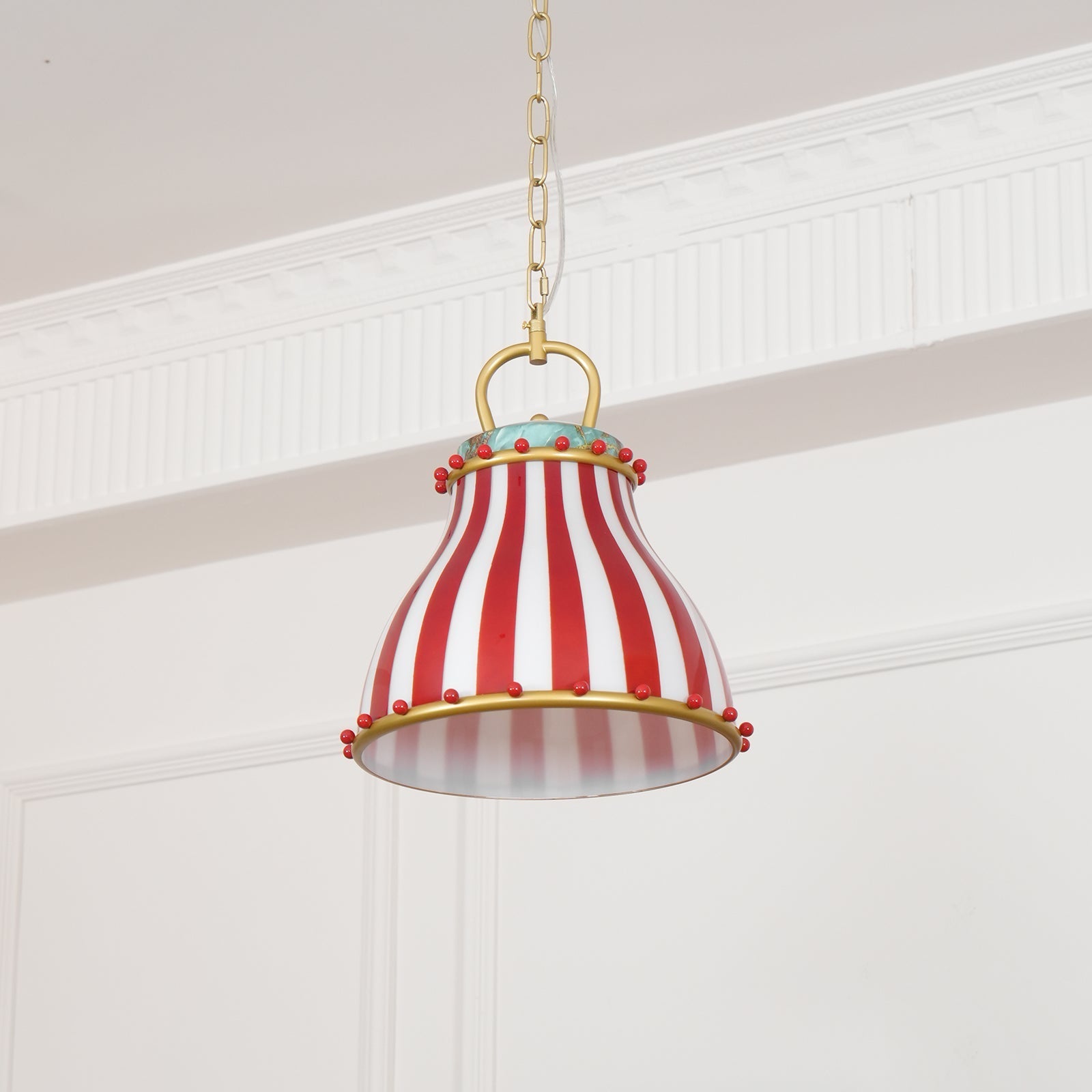 Red and white stripes Glass Pendant Lamp - Neutralighting