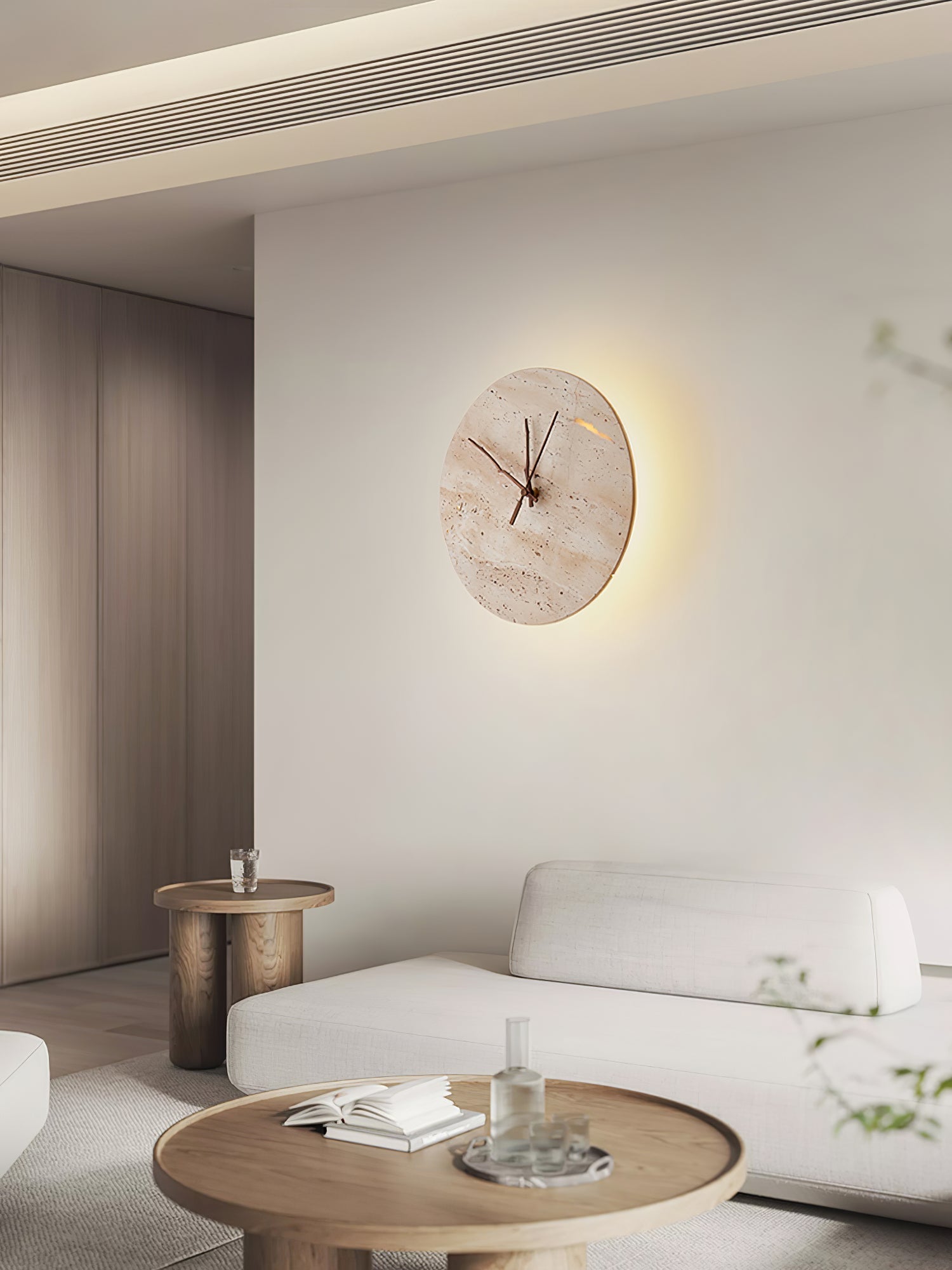 Volira Minimalist Travertine Wall Light - Letslighting