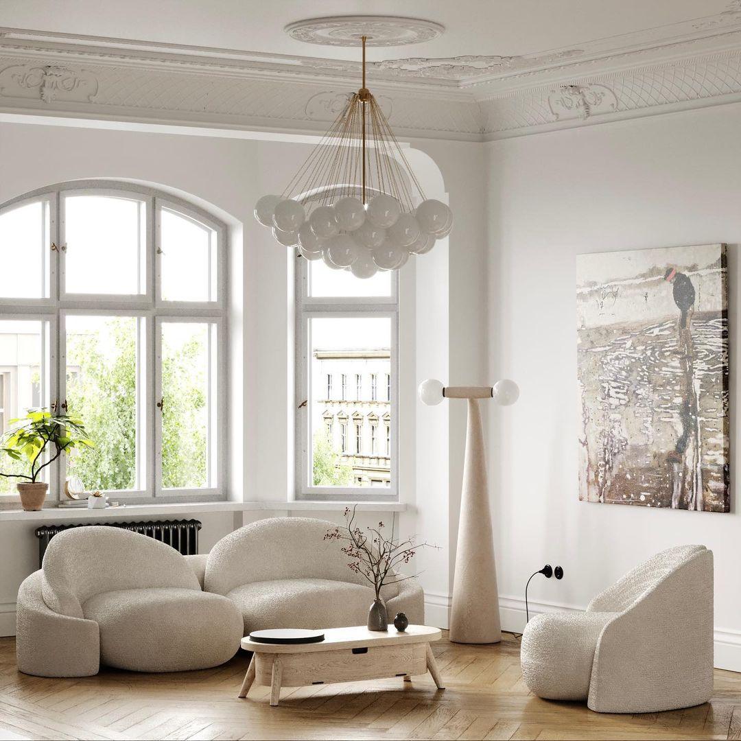 Fayne Glass Globe Pendant Light Bubble - Neutralighting