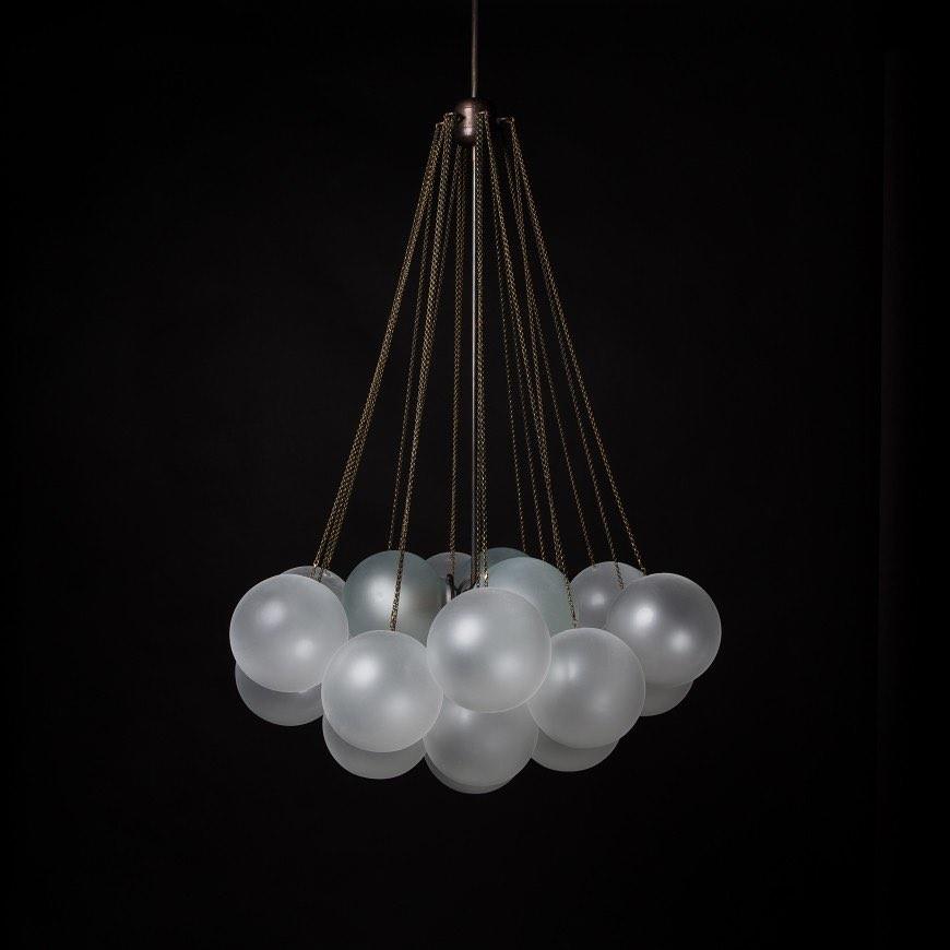 Fayne Glass Globe Pendant Light Bubble - Neutralighting