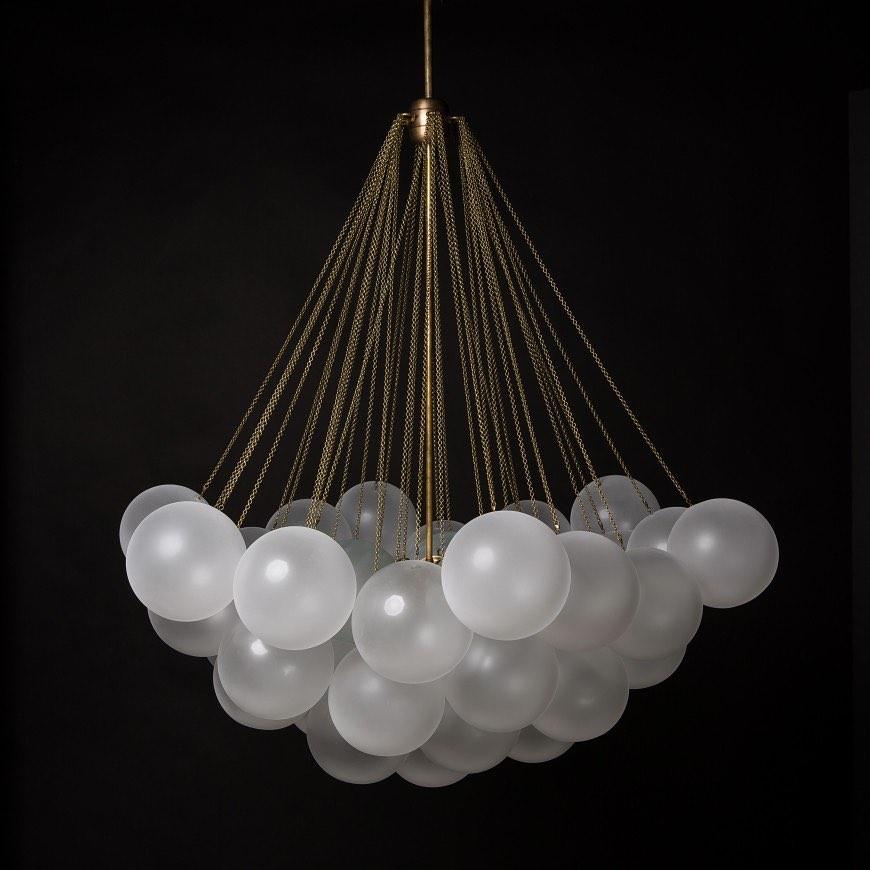Fayne Glass Globe Pendant Light Bubble - Neutralighting