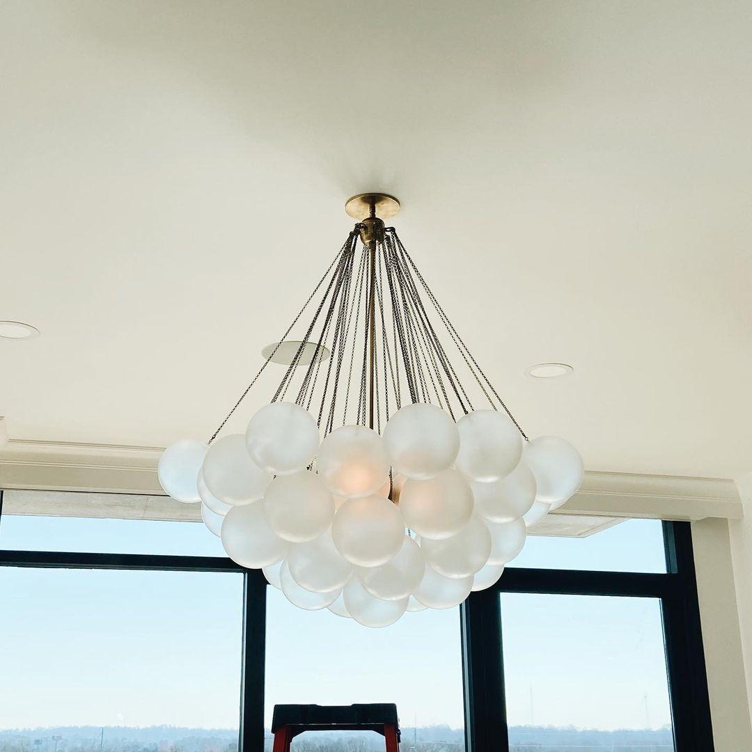 Fayne Glass Globe Pendant Light Bubble - Neutralighting