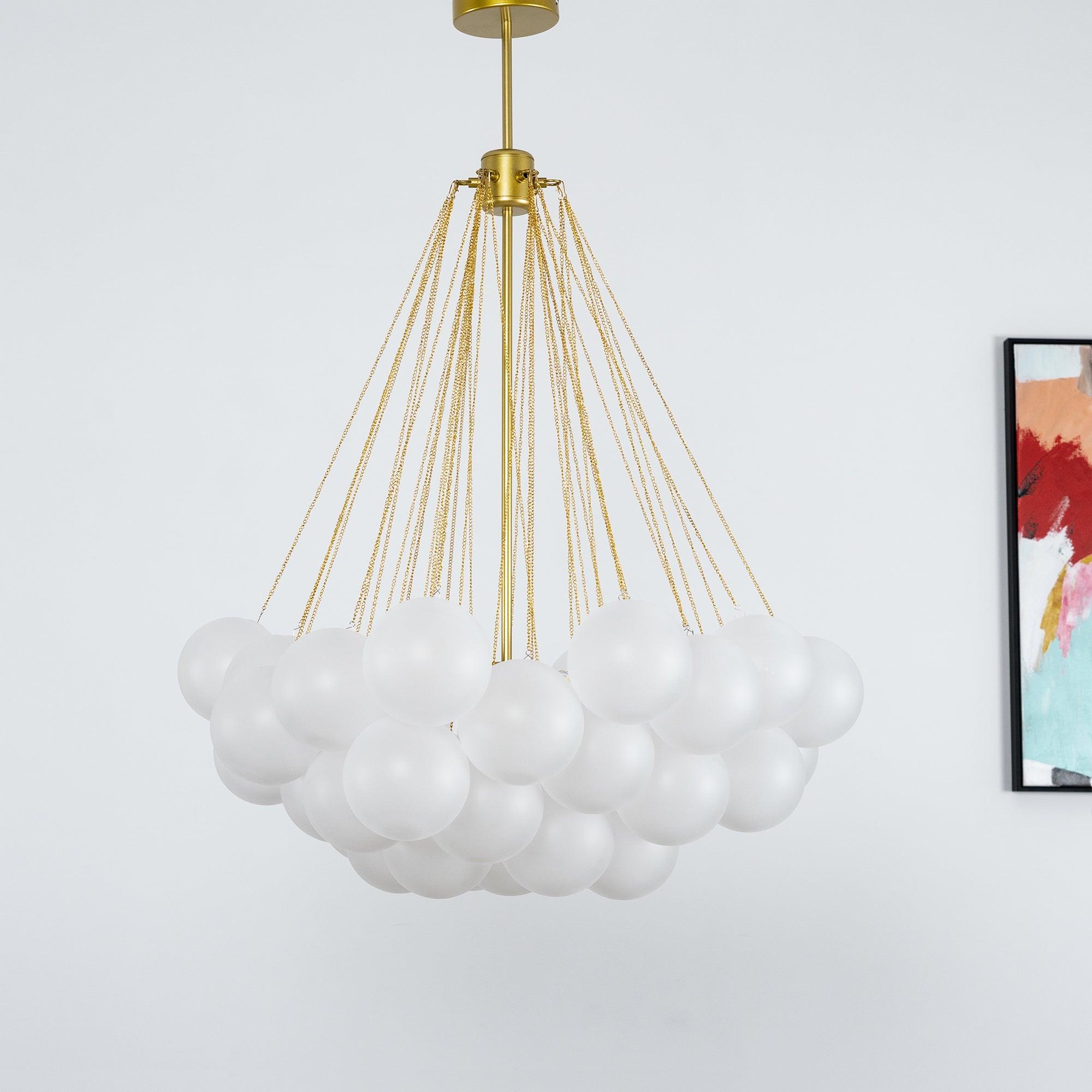 Fayne Glass Globe Pendant Light Bubble - Neutralighting