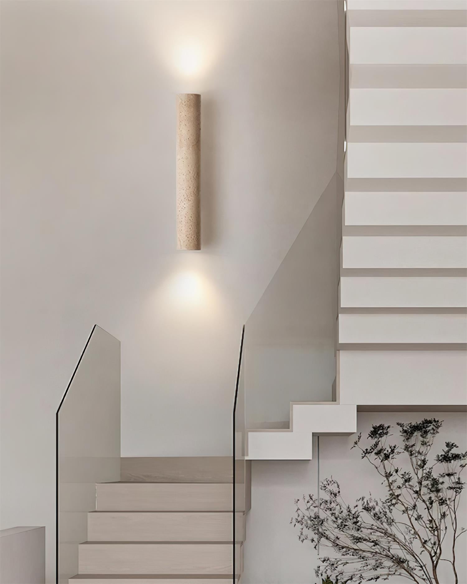 Lunaro Tall Travertine Wall Sconce - Neutralighting