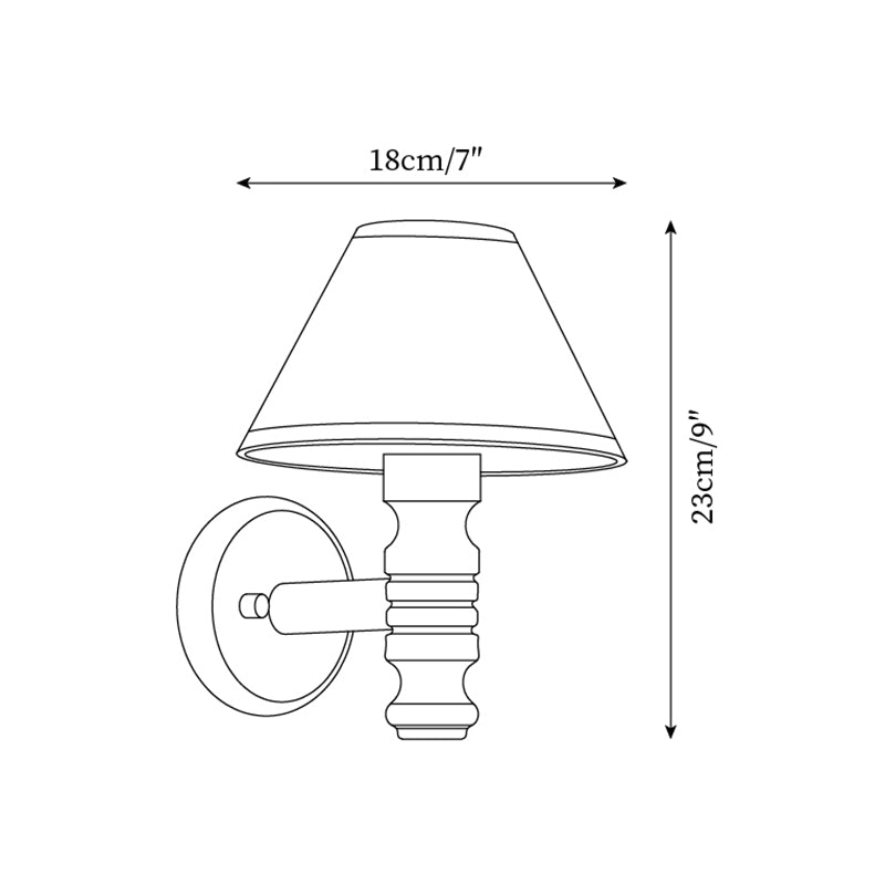 Wall Lamp with Cartoon Fabric Shade and Metal Arm Kids Room - Neutralighting