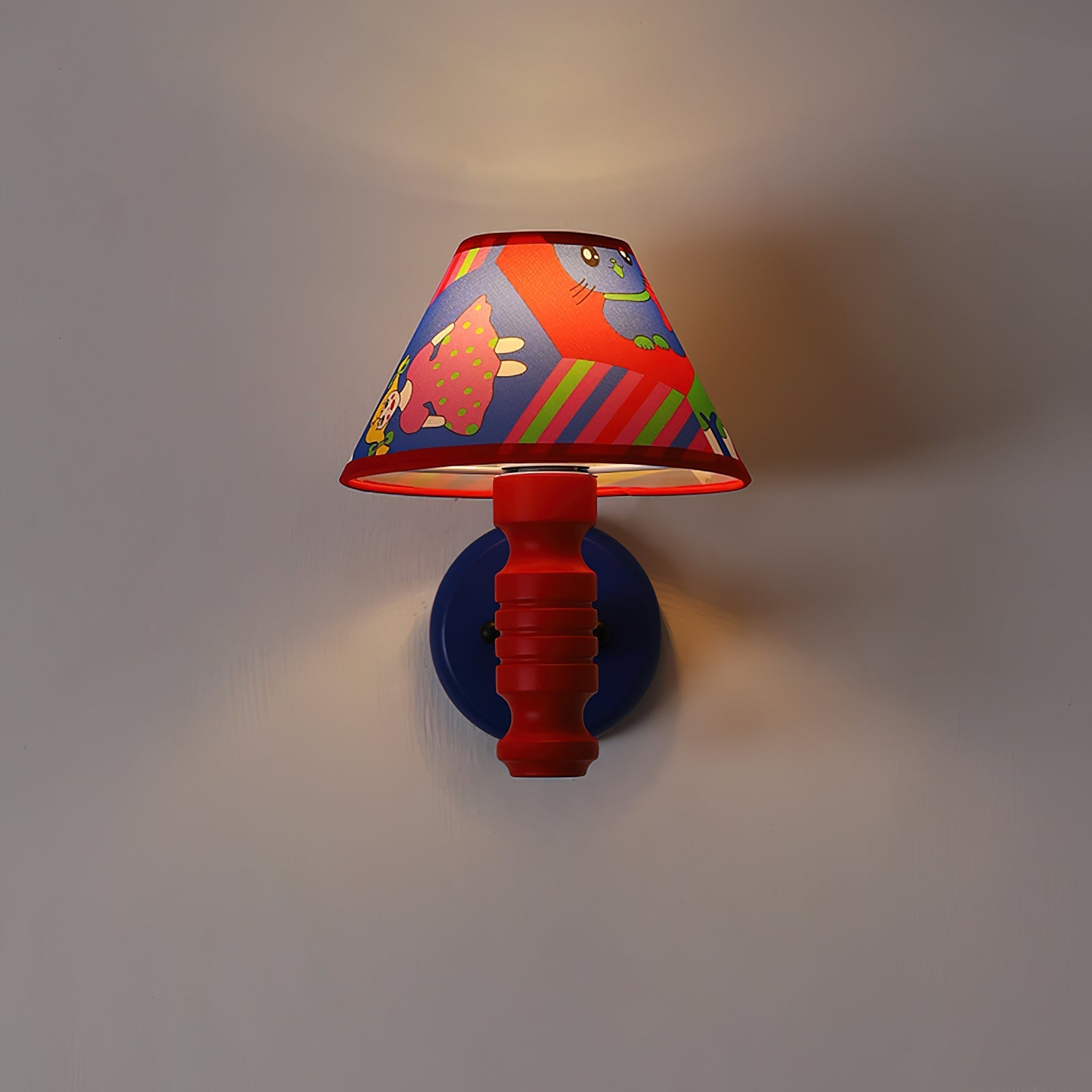 Wall Lamp with Cartoon Fabric Shade and Metal Arm Kids Room - Neutralighting