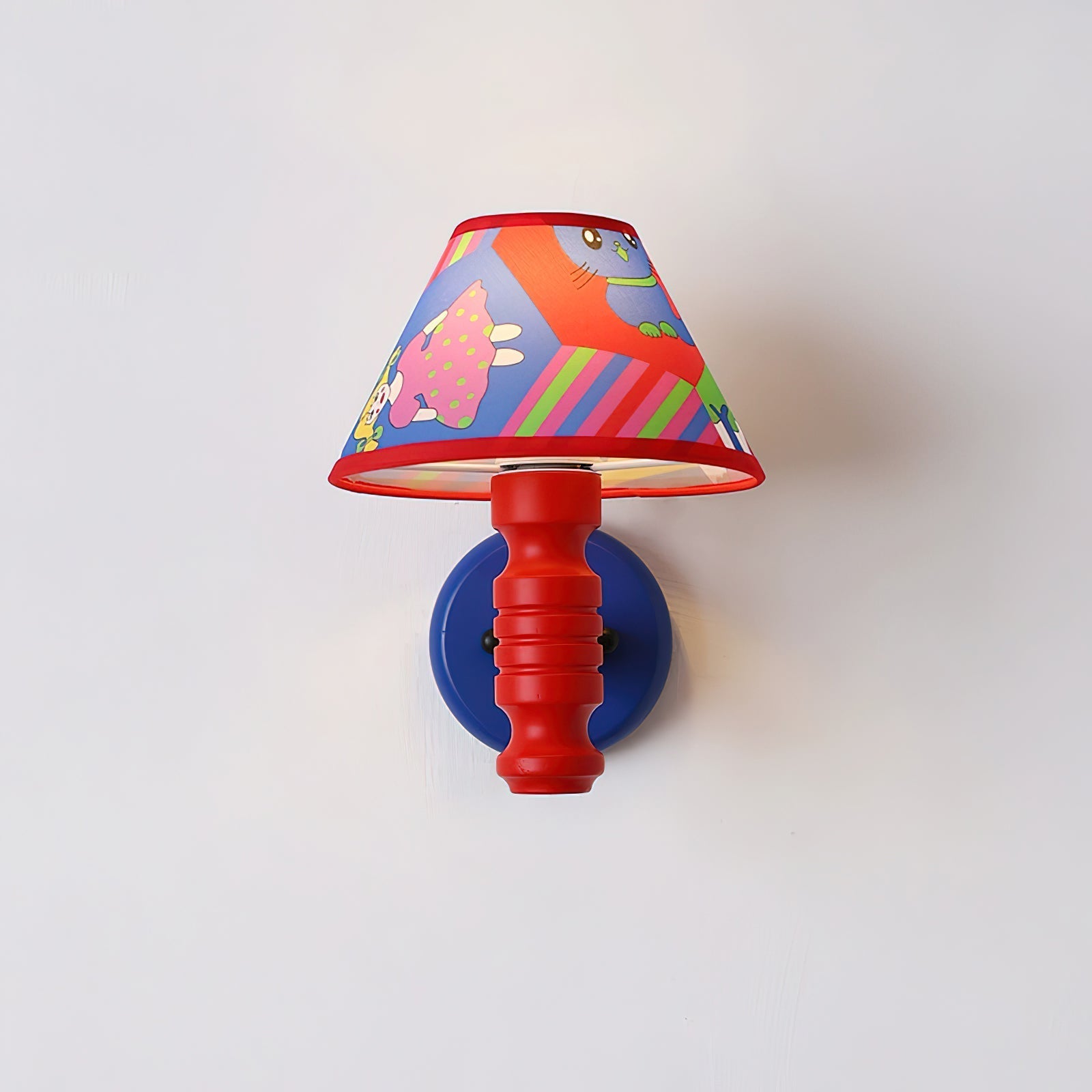 Wall Lamp with Cartoon Fabric Shade and Metal Arm Kids Room - Neutralighting