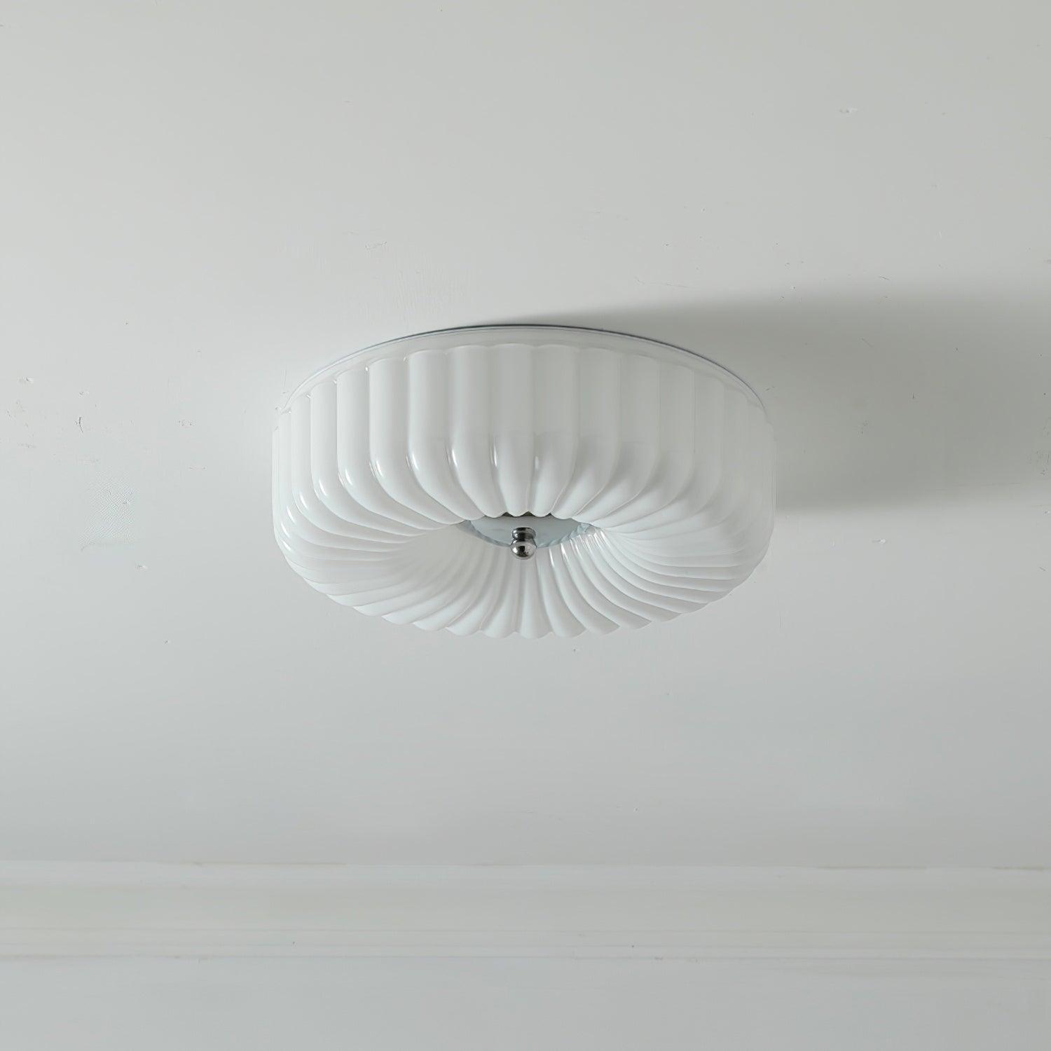 Mivone Cream Glass Flush Mount Ceiling Light - Neutralighting