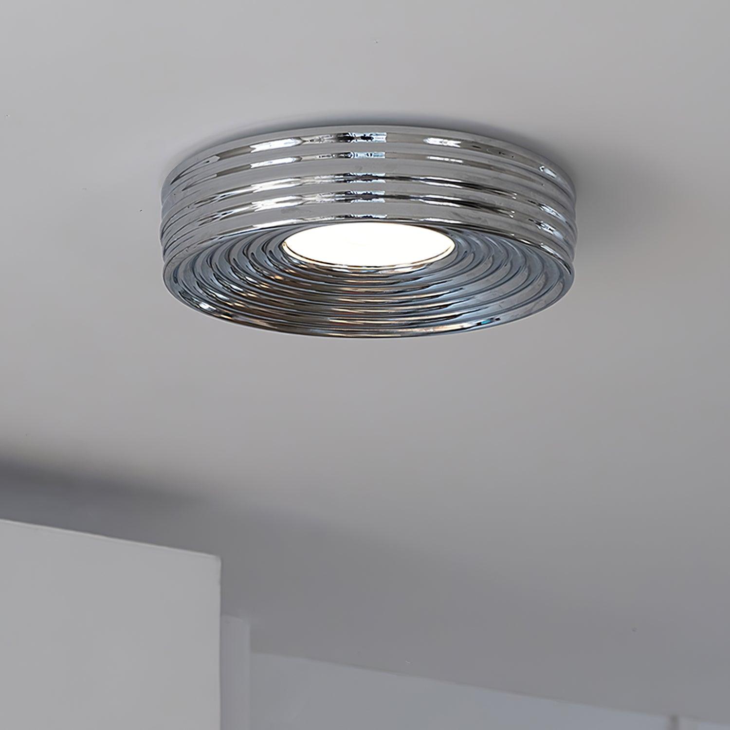 Ceiling Light Ribbed Acrylic Canopy Textured Contemporary Fixture - Neutralighting