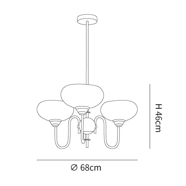 Silva Vintage LED Metal Multi Lampshade Creamy White Yellow Bulbs Luxury Bedroom Living Room Pendant Light, Gold/Chrome - Neutralighting