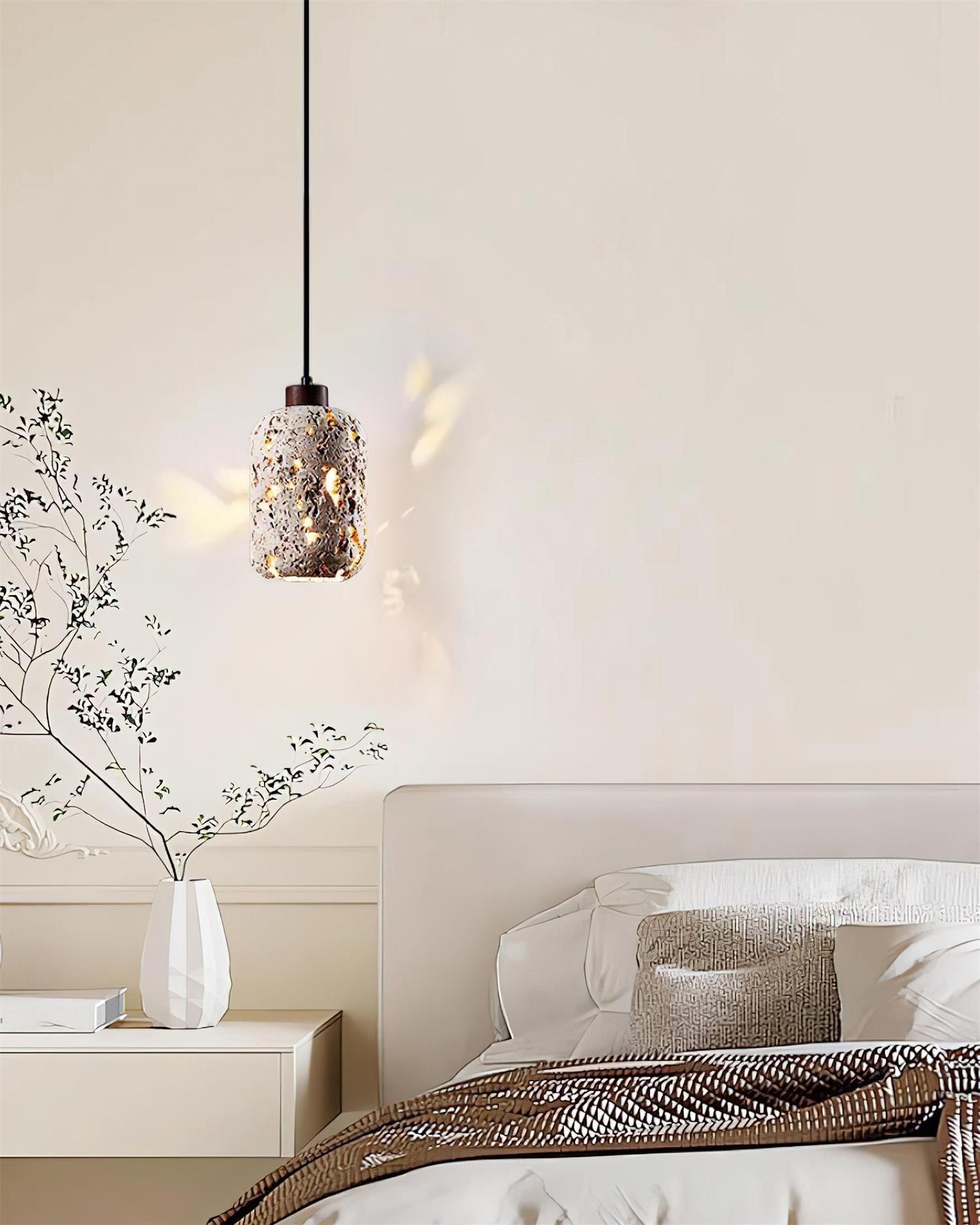 Eryno Concrete Travertine Pendant Light - Neutralighting