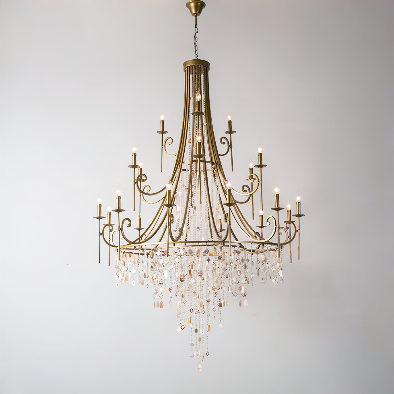 Errina Postmodern Luxury Shell Crystal Chandelier - Blowlighting