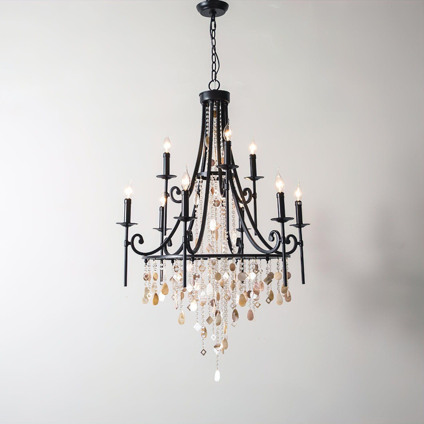 Errina Postmodern Luxury Shell Crystal Chandelier - Blowlighting