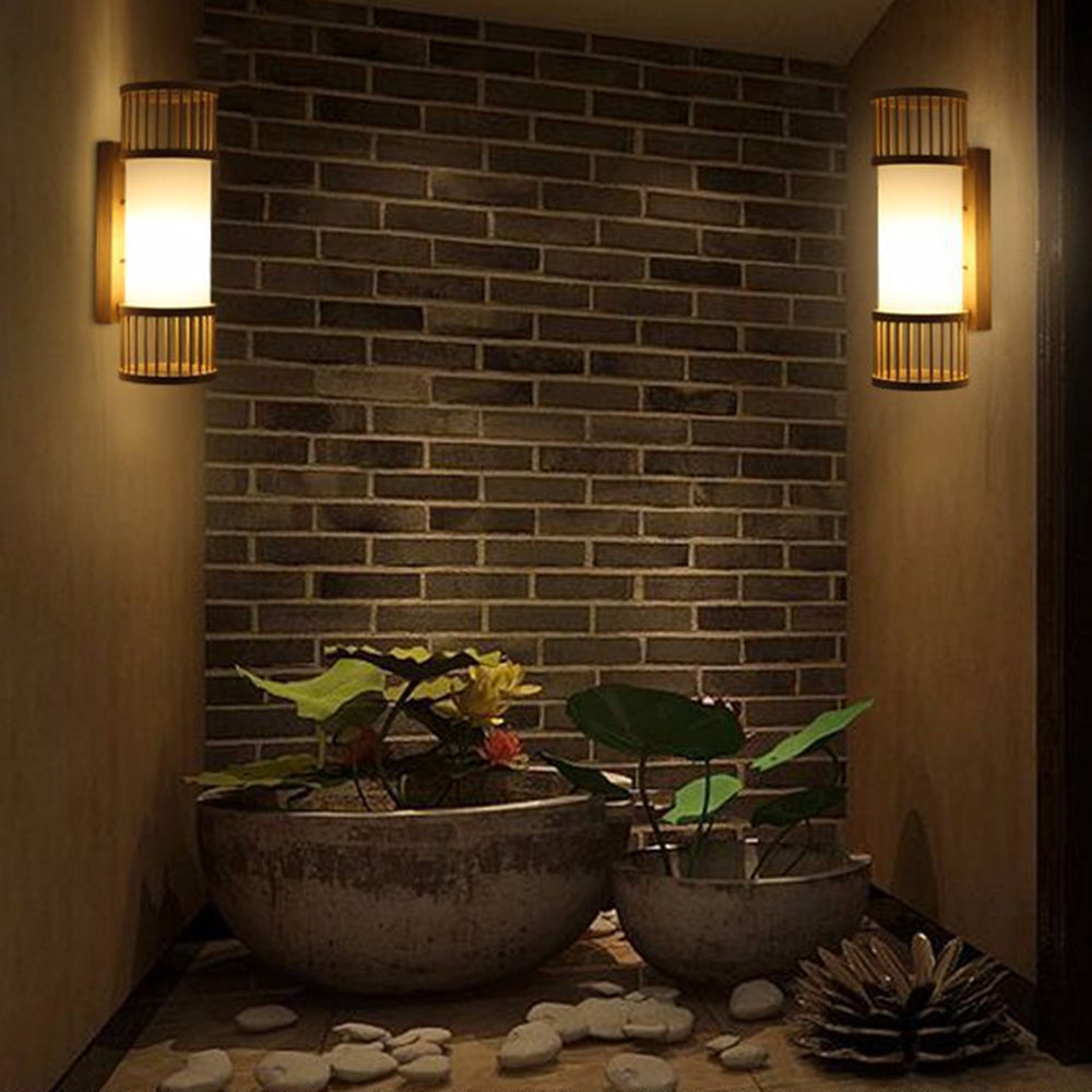 Ritta Wall Lamp Rustic, Muto Rattan Weaving LED, Hallway Wall Sconce - Neutralighting