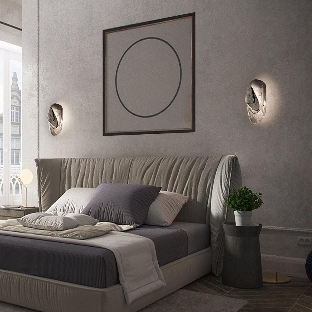 Beatrice Artistic Black Glass Wall Lamp - Neutralighting