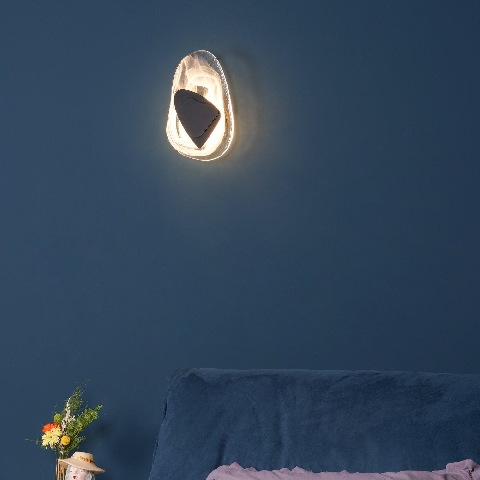 Beatrice Artistic Black Glass Wall Lamp - Neutralighting