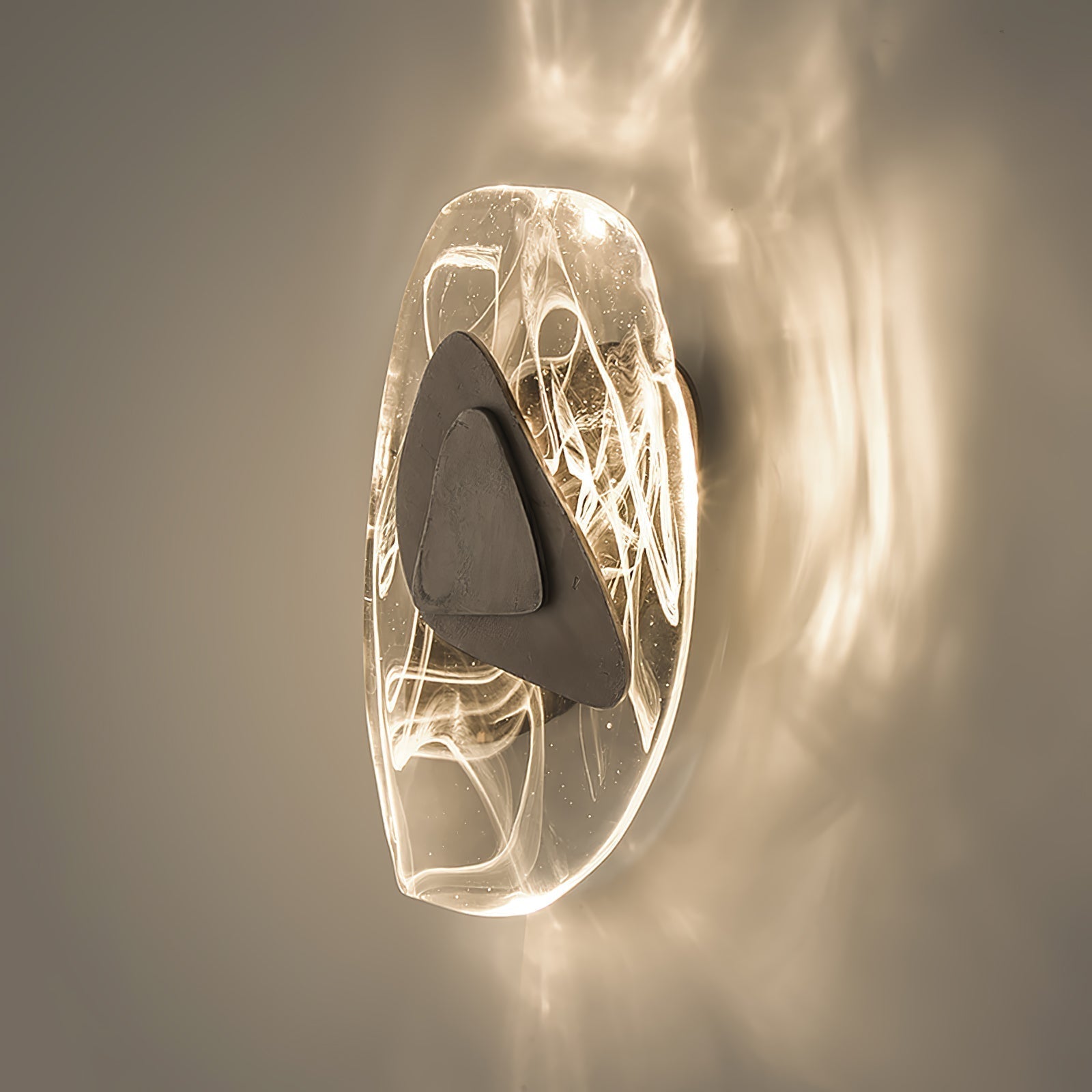 Beatrice Artistic Black Glass Wall Lamp - Neutralighting