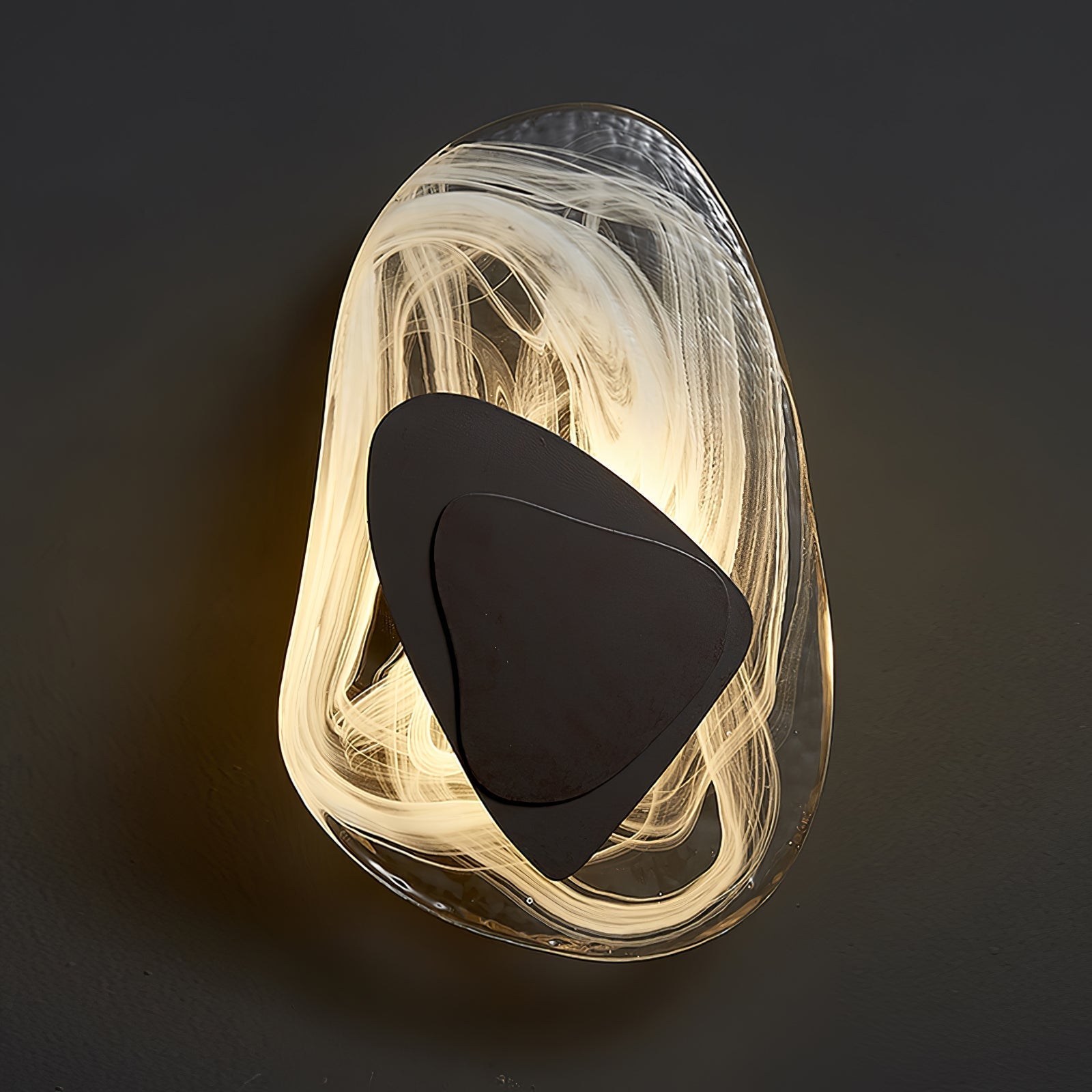 Beatrice Artistic Black Glass Wall Lamp - Neutralighting