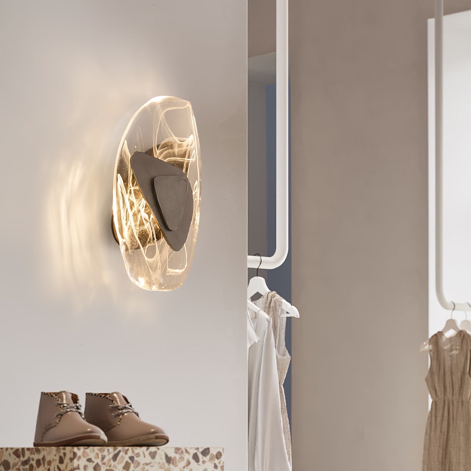 Beatrice Artistic Black Glass Wall Lamp - Neutralighting