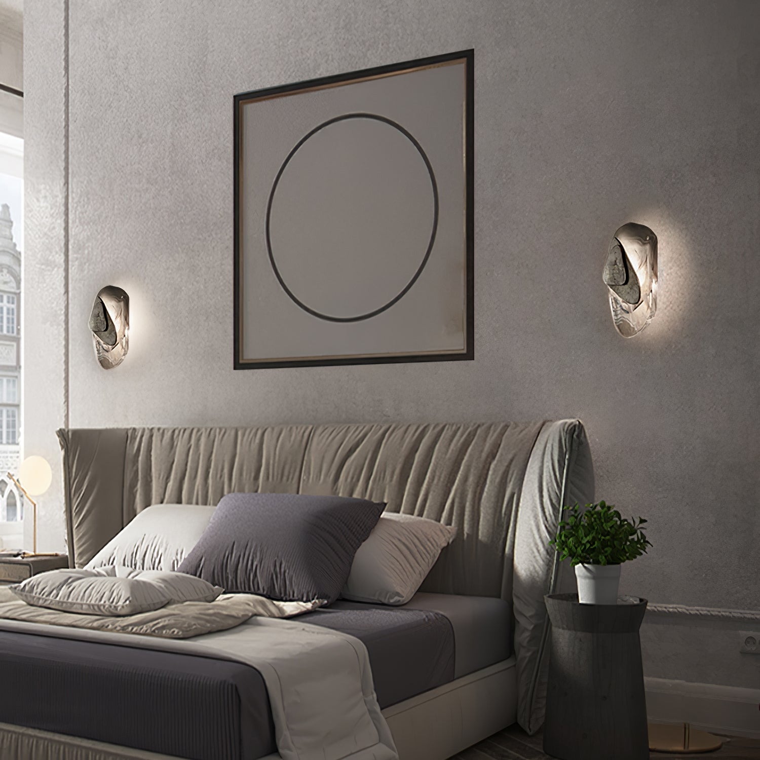 Beatrice Artistic Black Glass Wall Lamp - Neutralighting