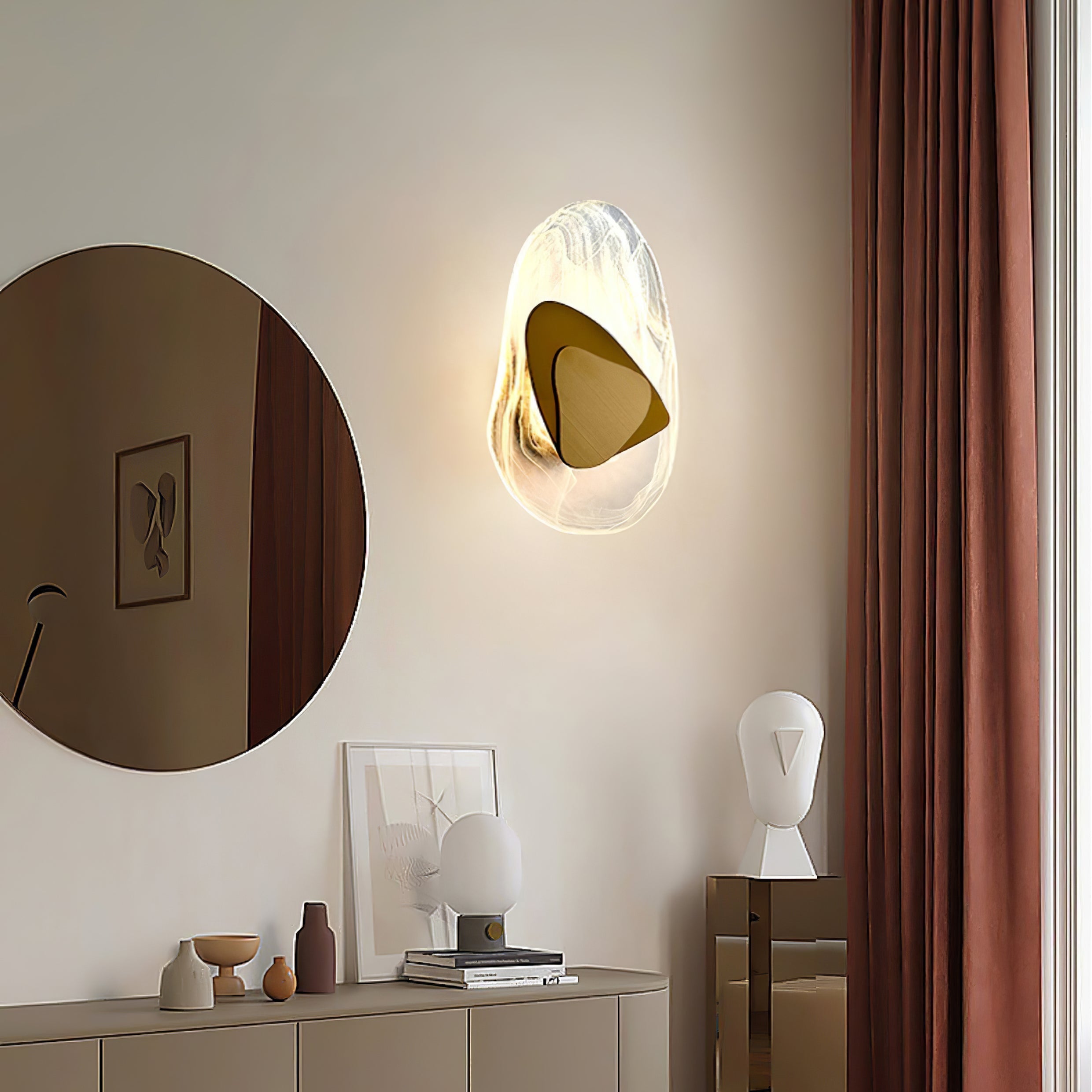 Beatrice Artistic Black Glass Wall Lamp - Neutralighting