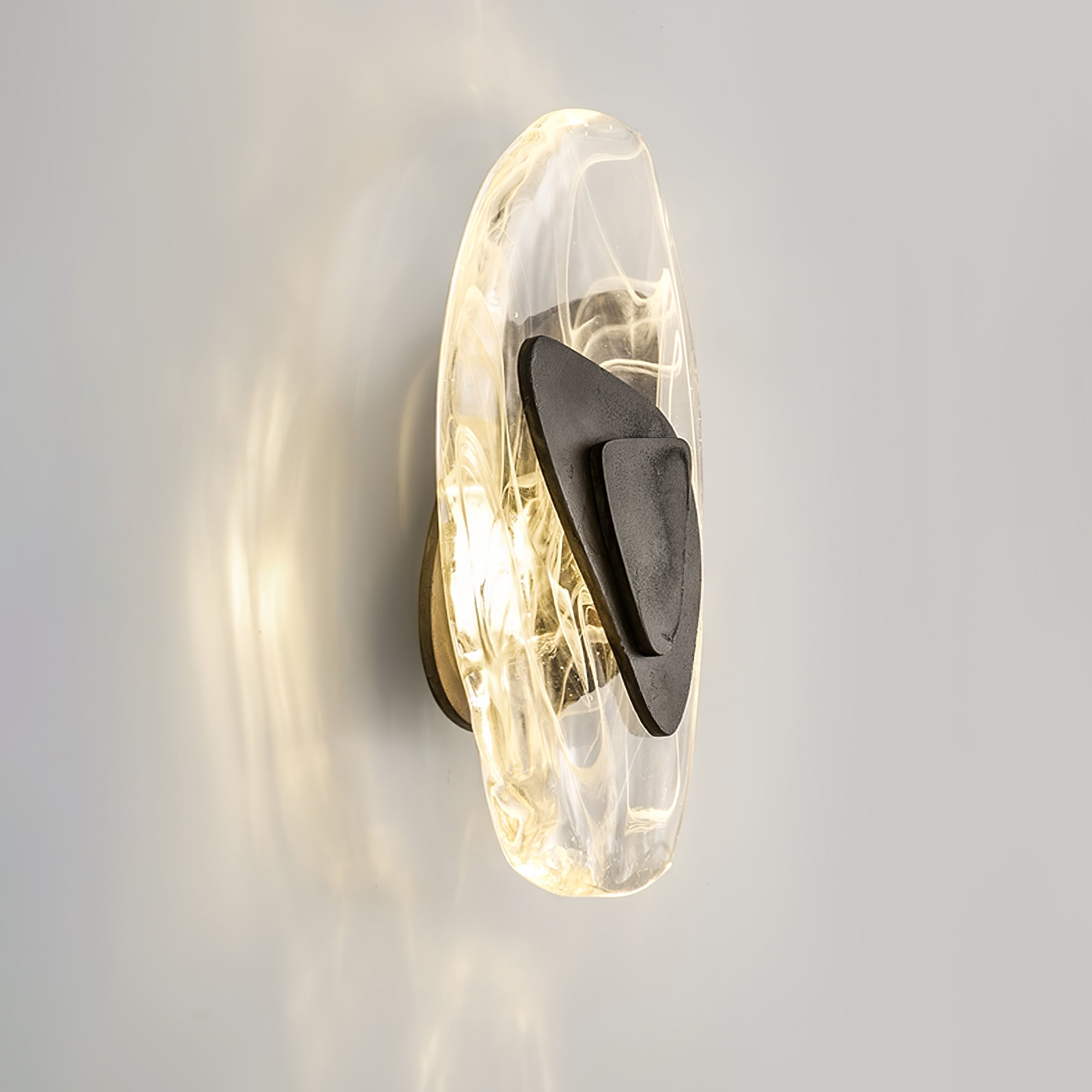 Beatrice Artistic Black Glass Wall Lamp - Neutralighting