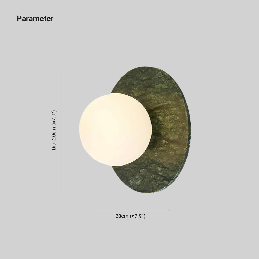 Enox Minimalist Globe Marble Wall Lamp