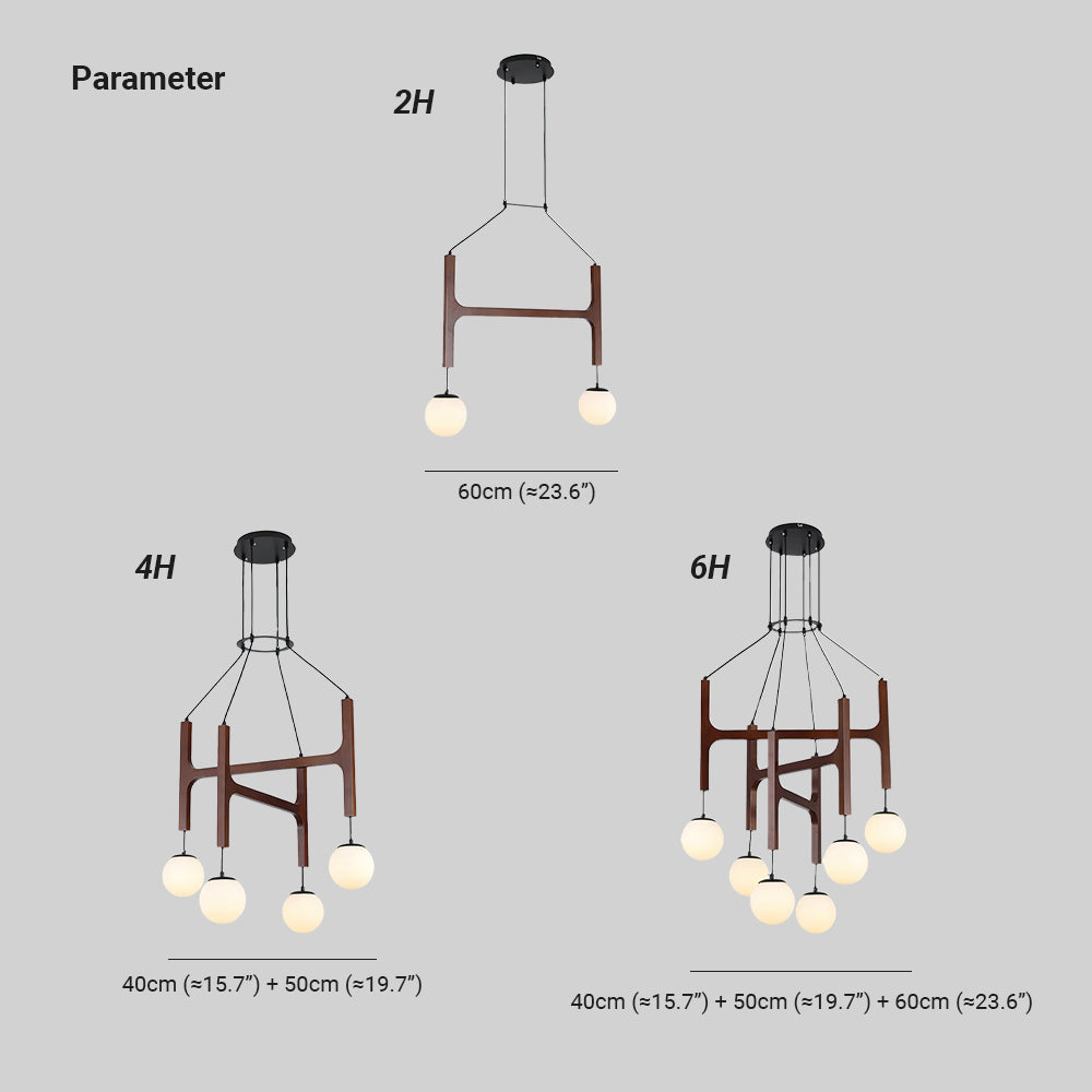 Terra Chandelier Geometric Wood - Neutralighting