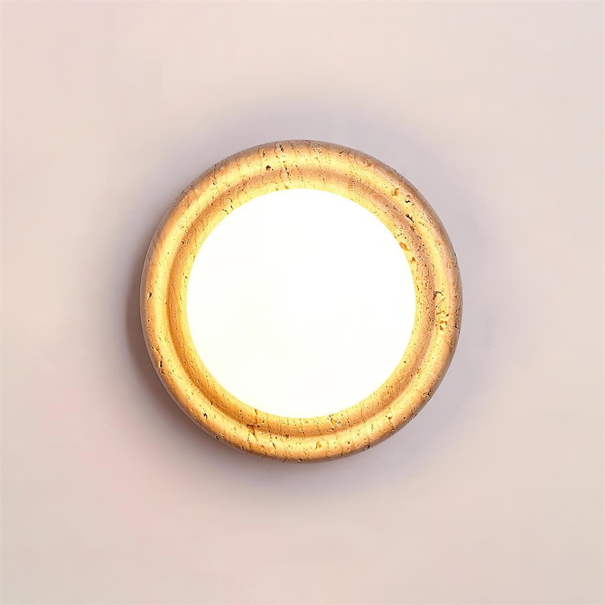 Dahlia Round Wall Lamp Travertine - Neutralighting