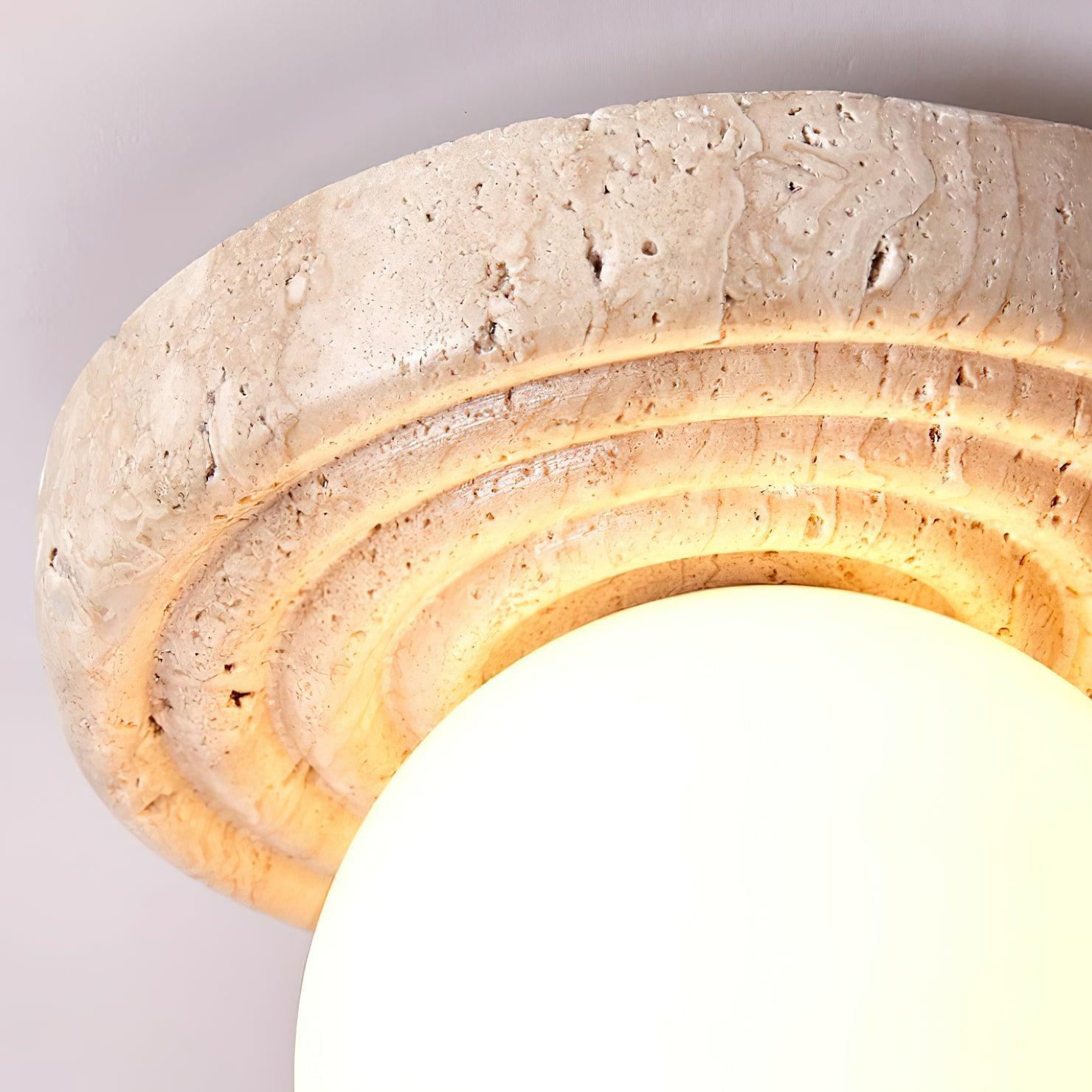 Dahlia Round Wall Lamp Travertine - Neutralighting