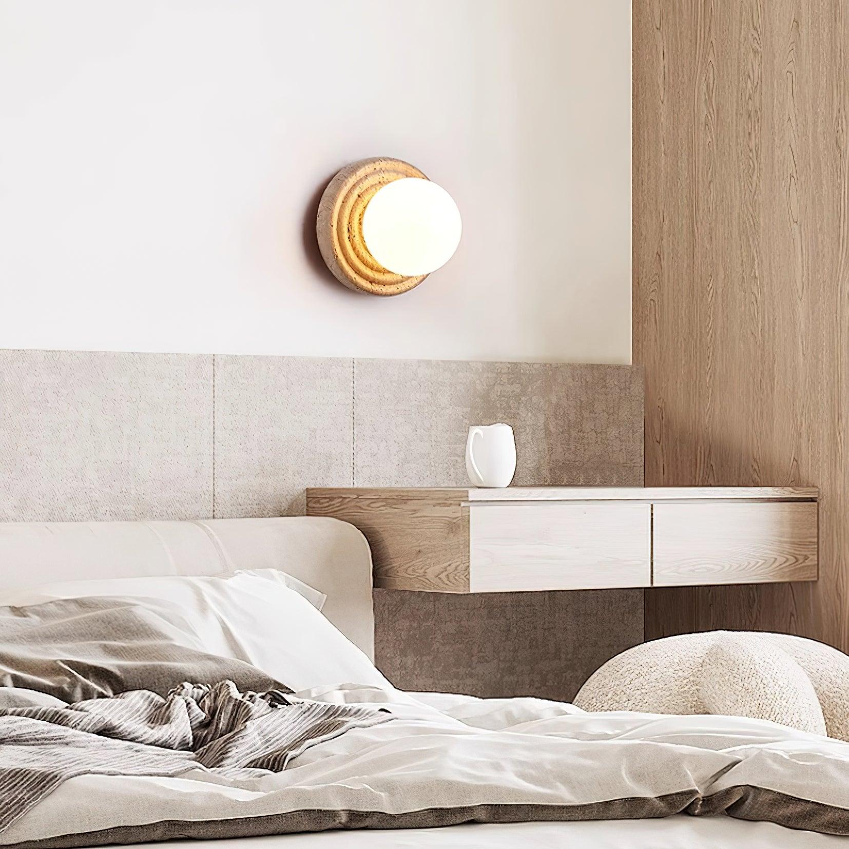 Dahlia Round Wall Lamp Travertine - Neutralighting
