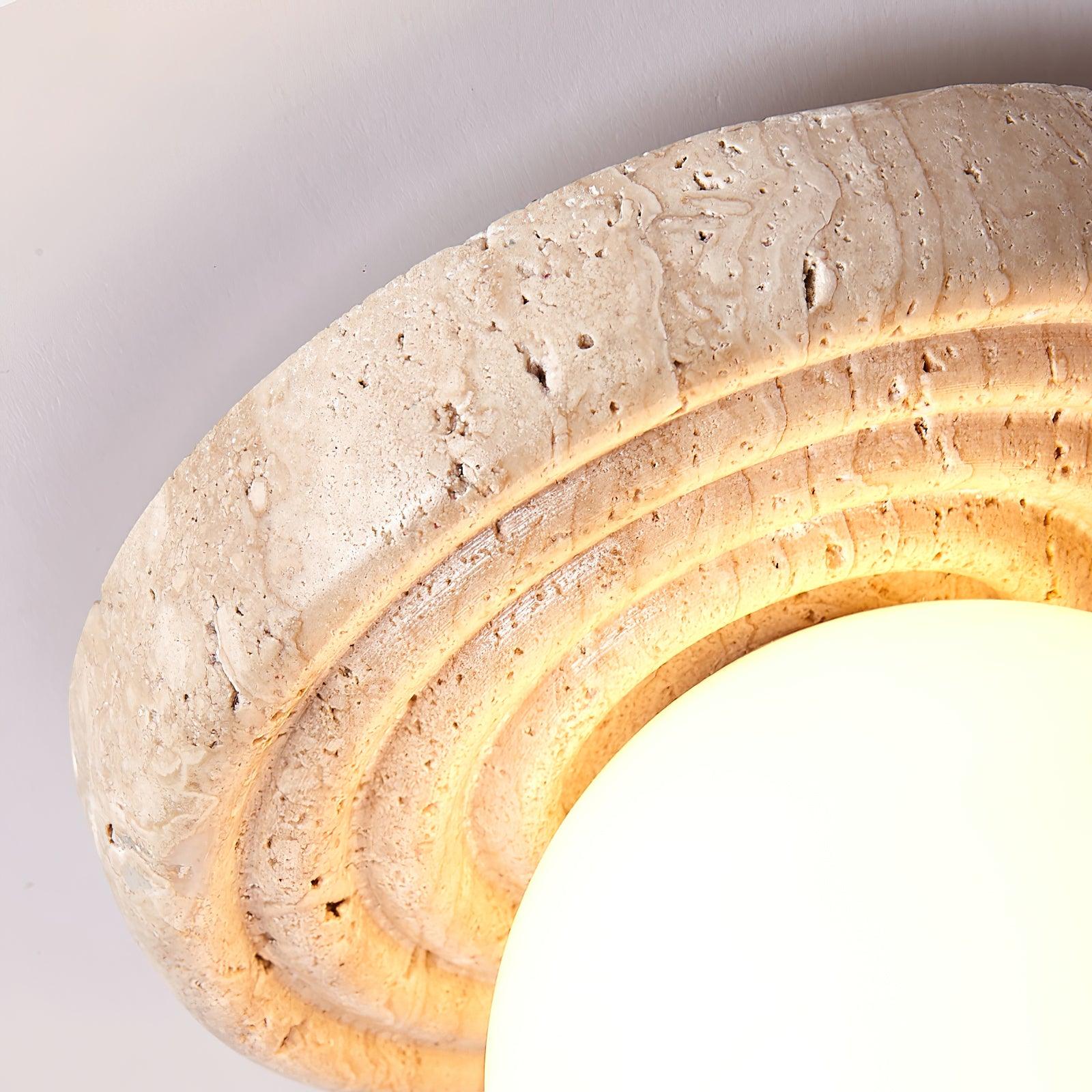 Dahlia Round Wall Lamp Travertine - Neutralighting