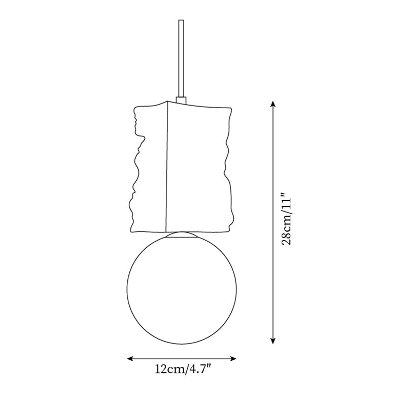 Ritta Irregulate Pendant Light Travertine - Neutralighting