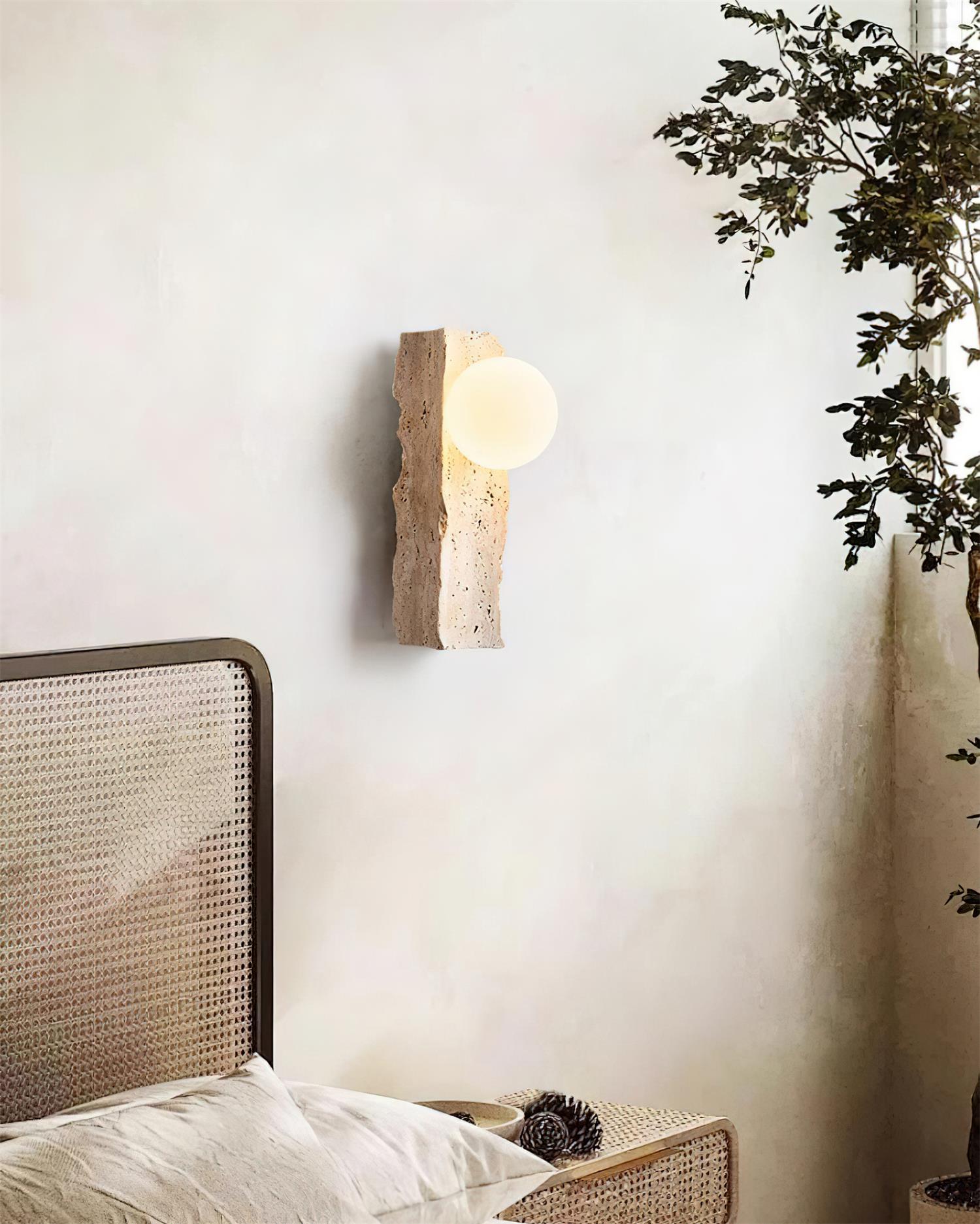 Obrio Travertine Wall Lamp - Neutralighting