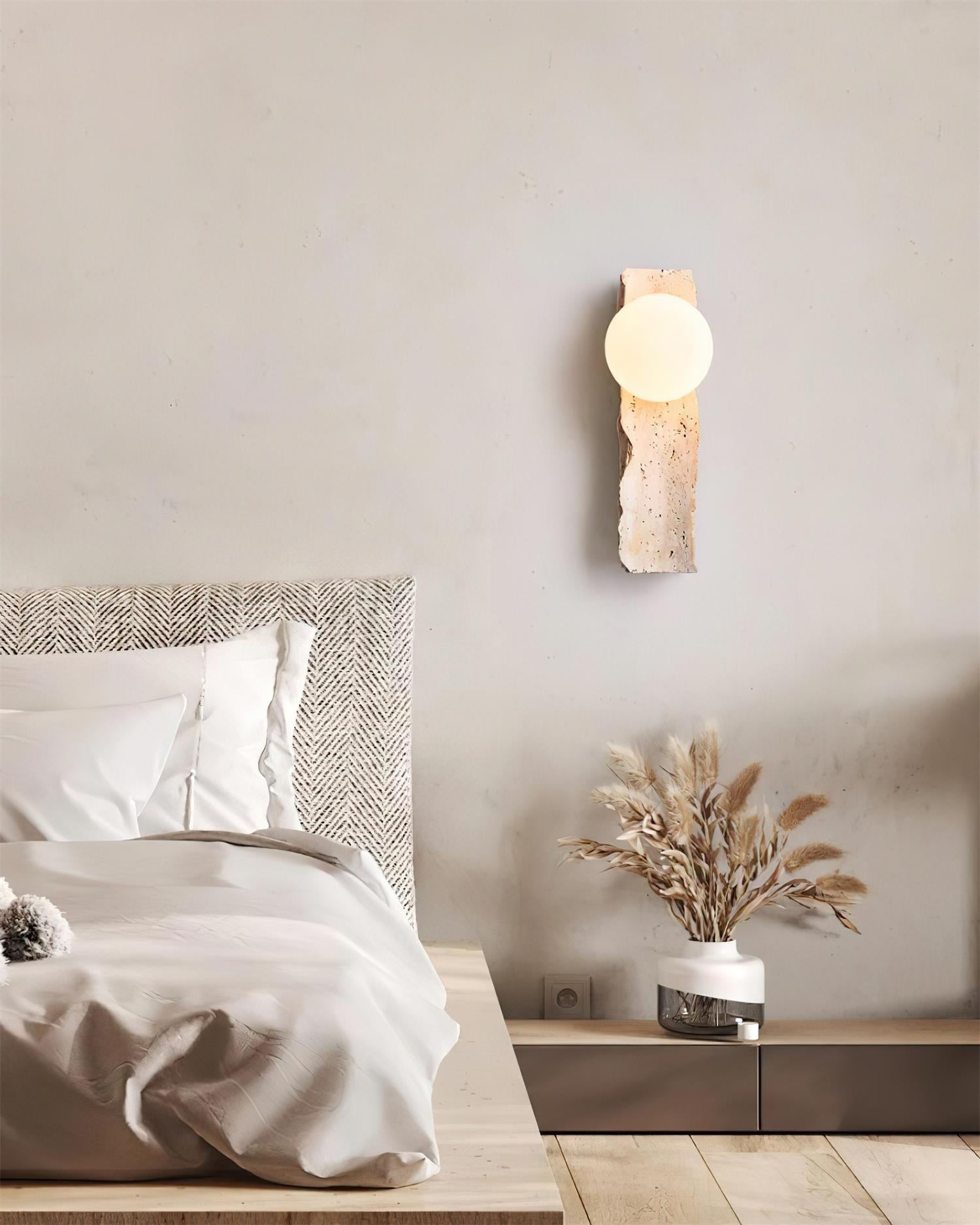 Obrio Travertine Wall Lamp - Neutralighting