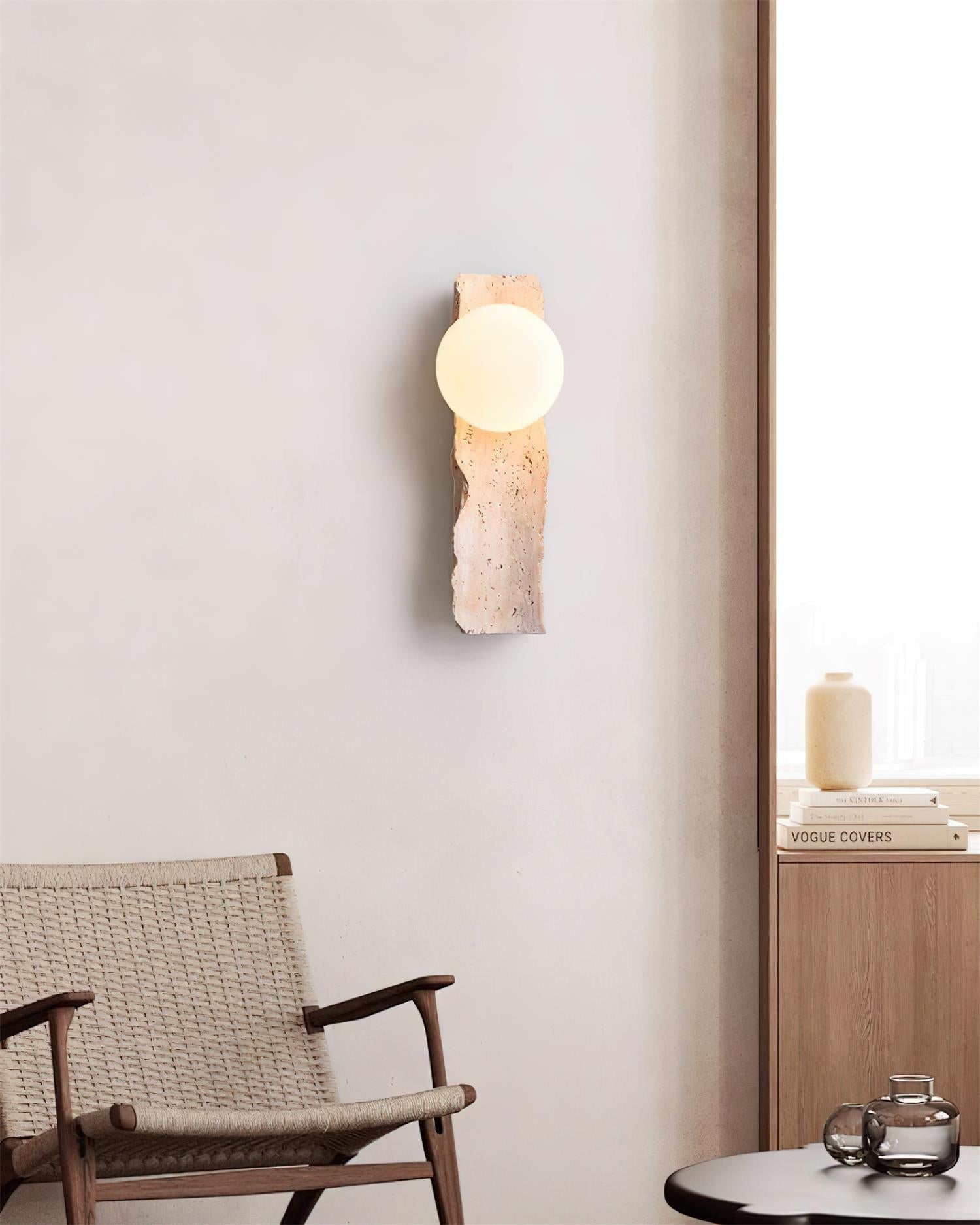 Obrio Travertine Wall Lamp - Neutralighting