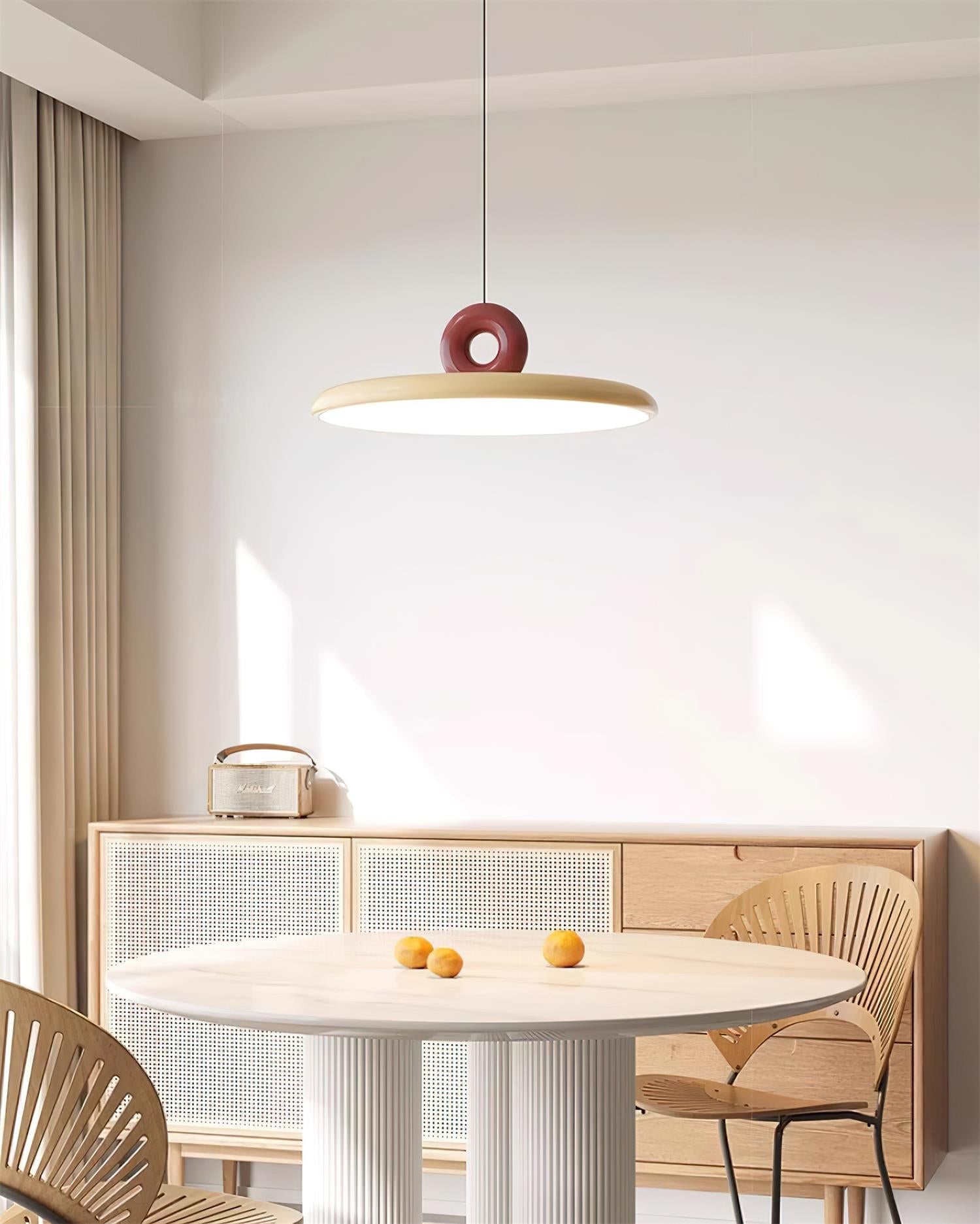 Pendant Lamp Acrylic Disc with Loop Detail Ambient Minimalist - Neutralighting